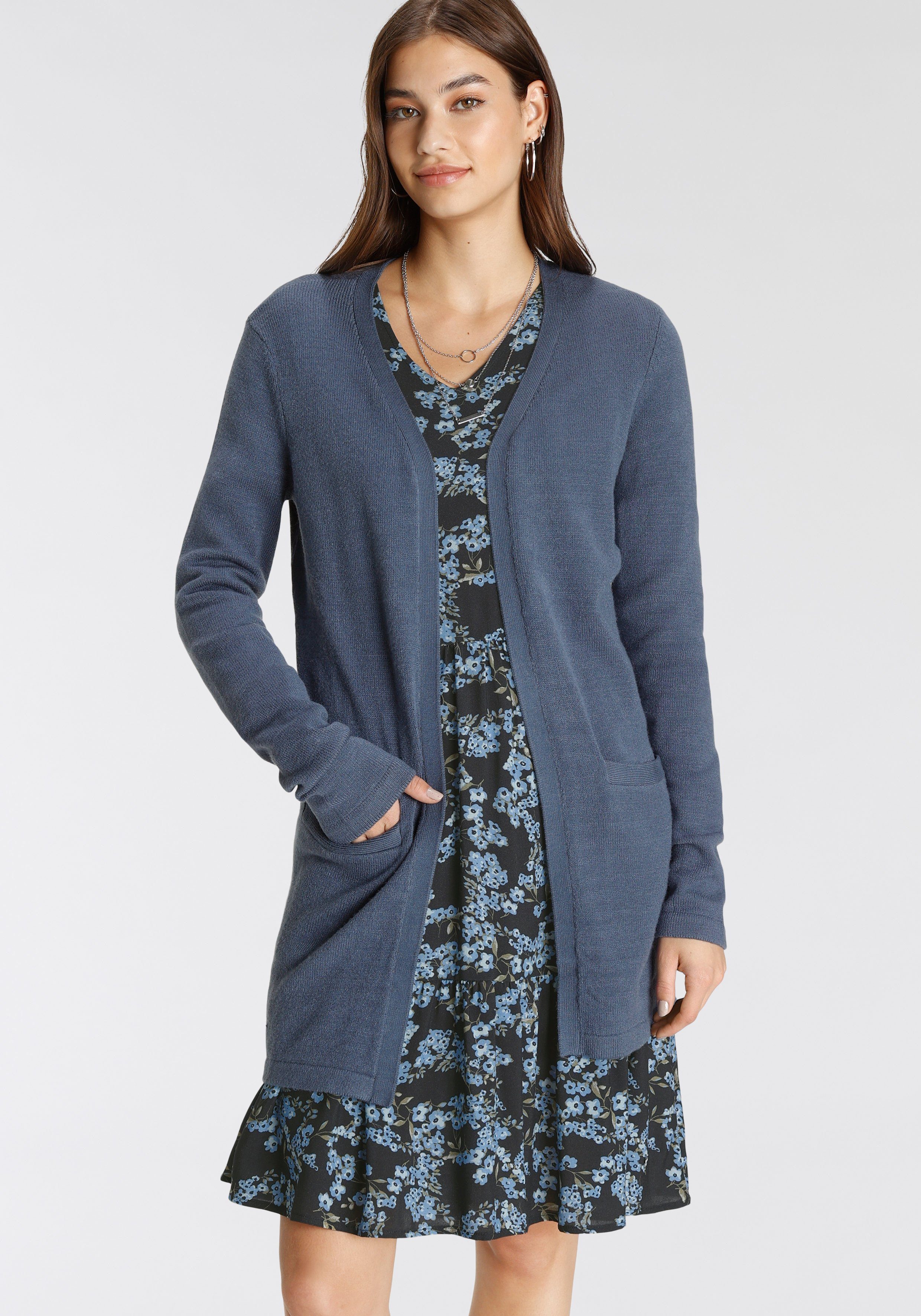 melange mit Tamaris indigo Taschen Cardigan