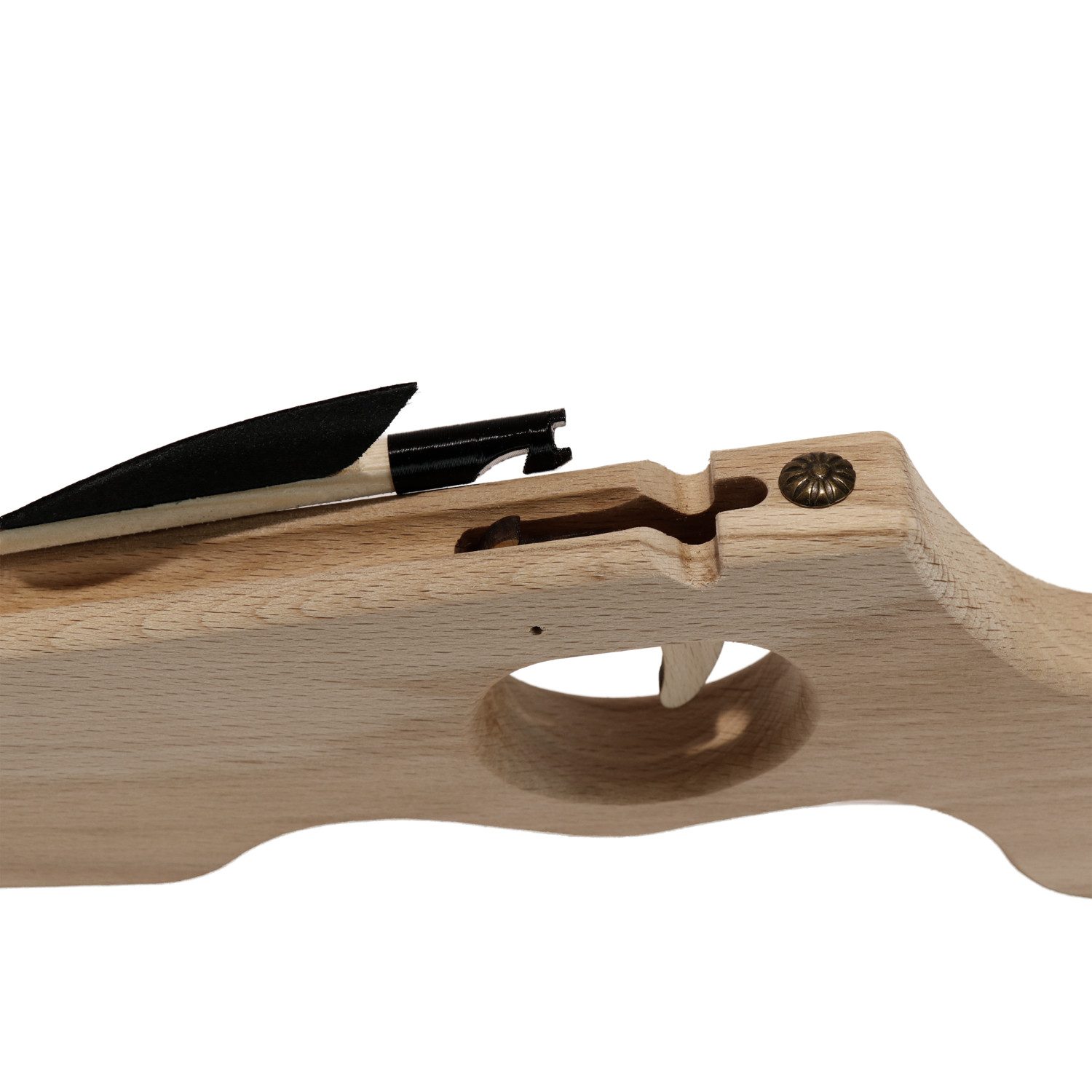 BestSaller Kinderbogenset Holz Hand-Armbrust mini mit Federstahlbogen (4-tlg), inklusive 3 Bolzen