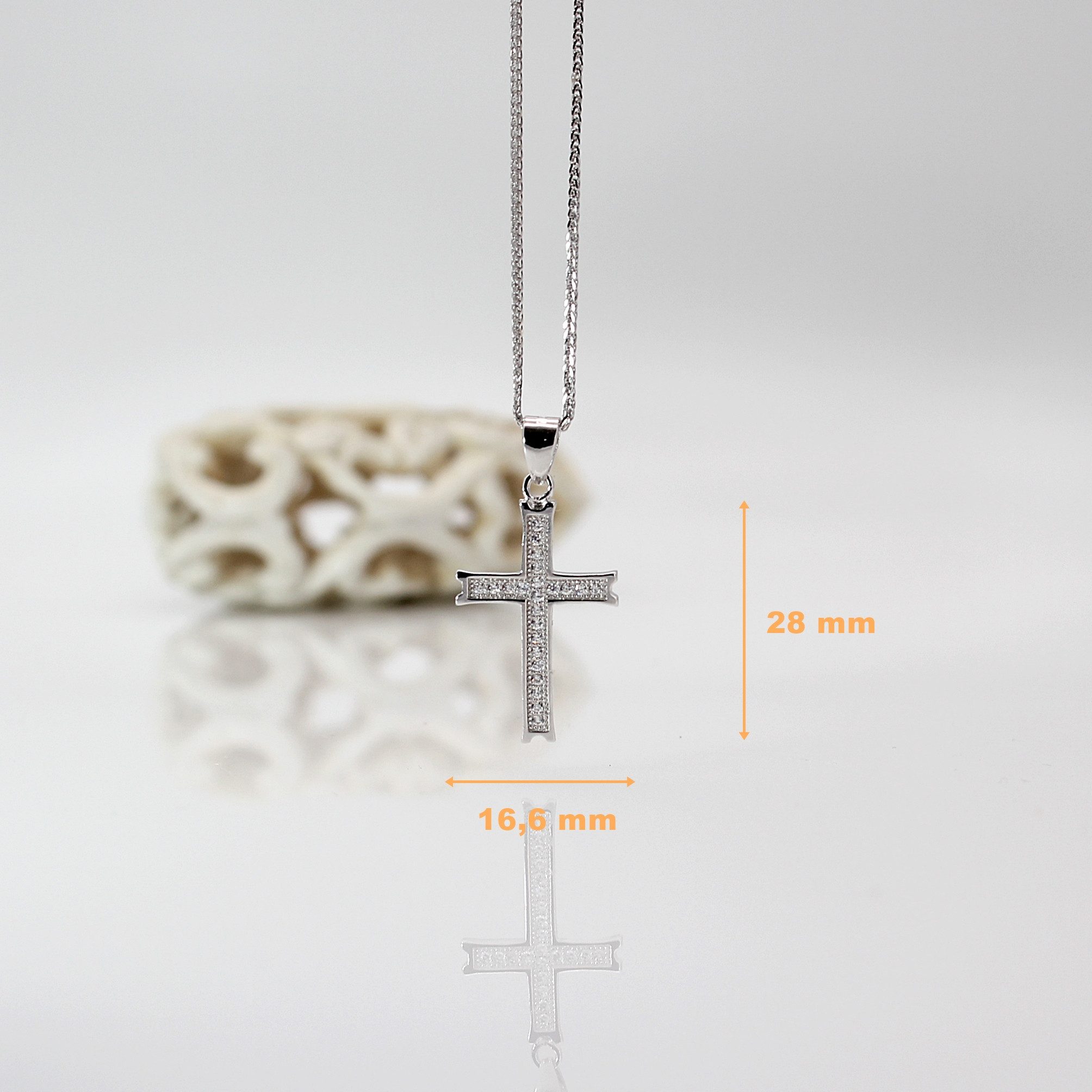 ELLAWIL Kreuzkette Silberkette mit Kreuz Anhänger günstig online kaufen