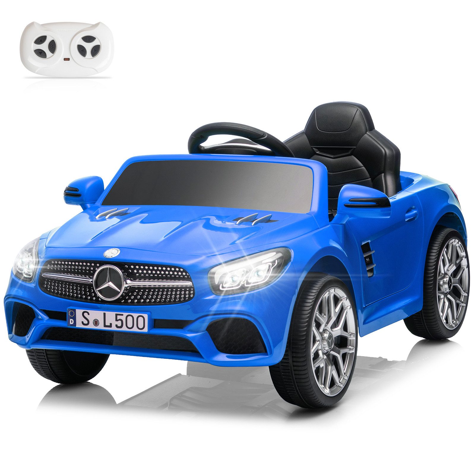 LALAHO Elektro-Kinderauto Mercedes-Benz SL500, Kinder-Elektroauto mit 2,4G Fernbedienung,12V