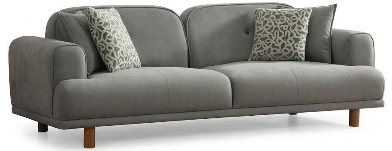 JVmoebel 3-Sitzer 3-Sitzer Sofa Grau Wohnzimmer Stil modern bequem komfortabel, 1 Teile