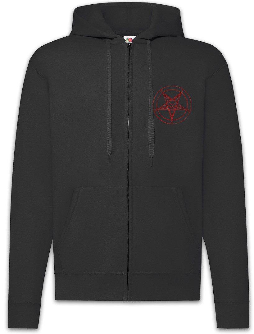 Urban Backwoods Sweatjacke Baphomet Pentagram Sign Zipper Hoodie Shirt Aleister Satan Crowley (1-tlg) Pentagramm Satanic Circle 666