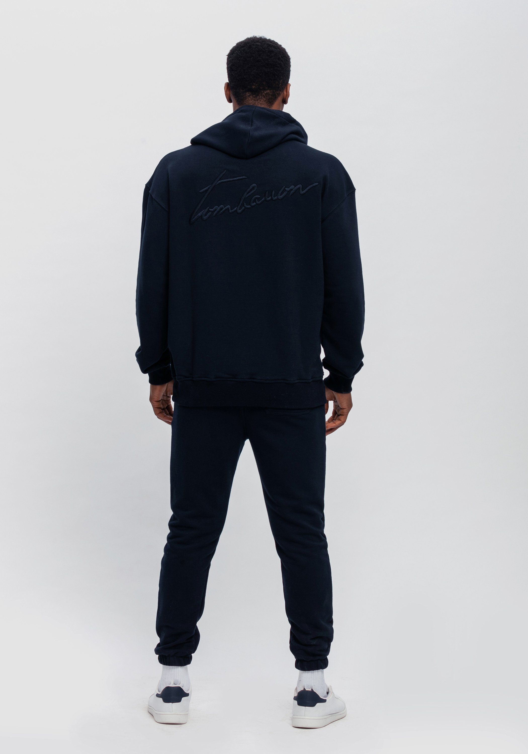 Tom Barron Jogginganzug mit Hoodie, und Label-Stickerei