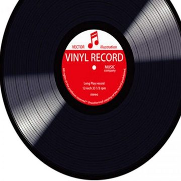 Antirutsch Teppichunterlage Mode Personalisierte CD Vinyl Platte Runde Fußmatte, LENBEST