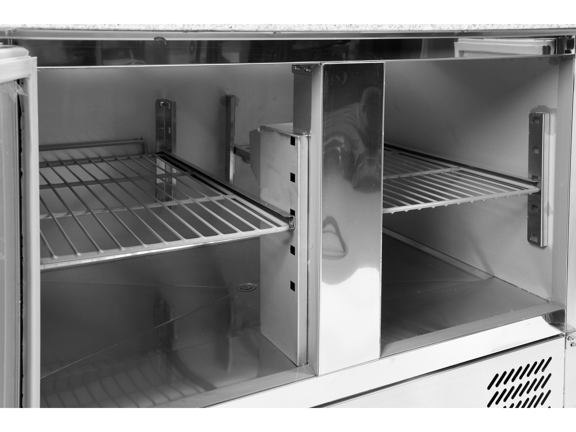 Yato Arbeitstisch Kühltisch 2-türig, Linie 700, Edelstahl, -2 bis +8°C