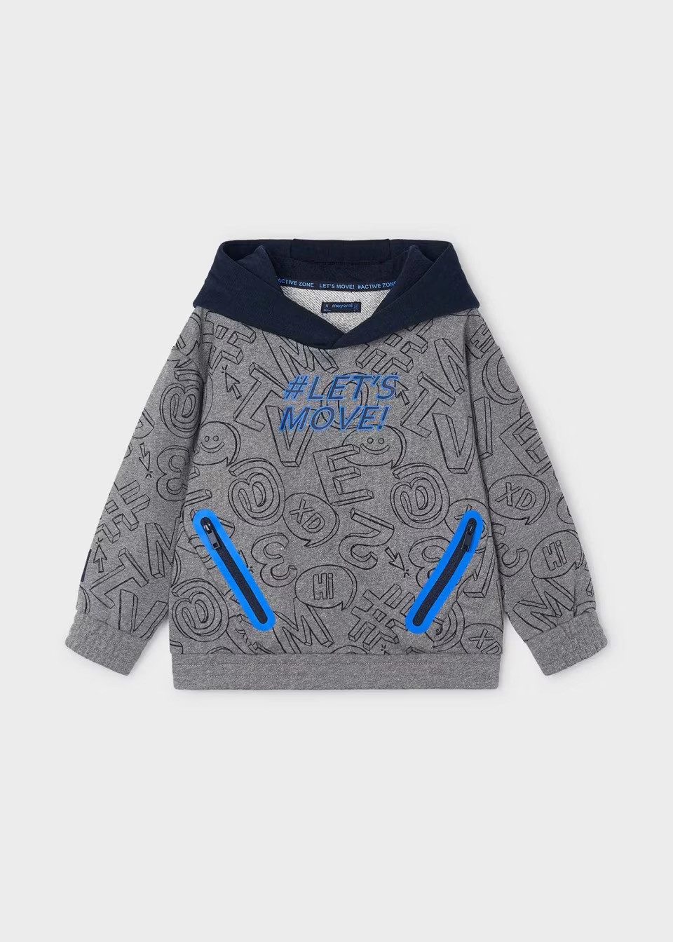 Mayoral Kapuzensweatshirt Kapuzen-Sweatshirt mit Kontrasten für Jungen (445866)