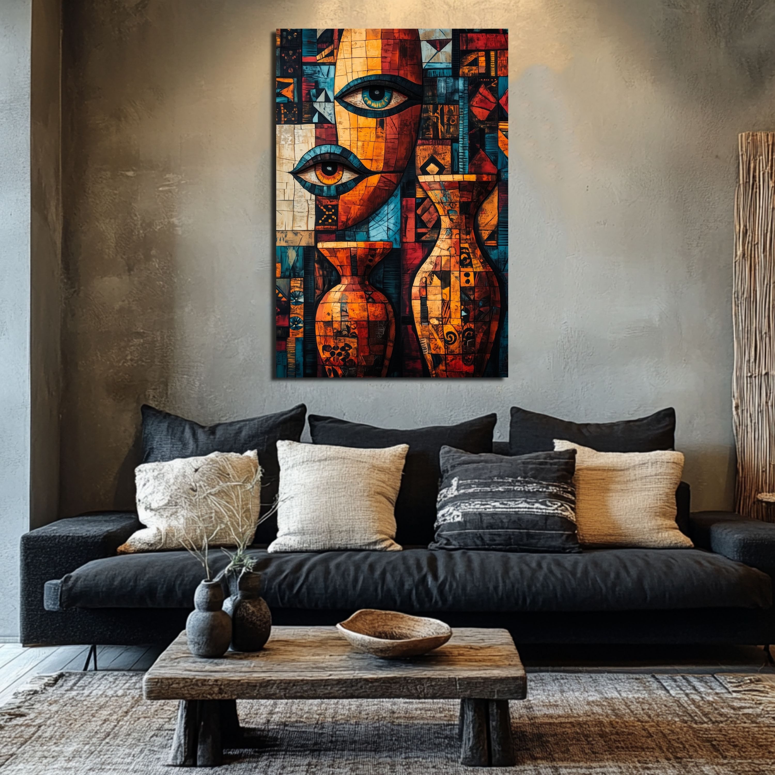 DARO Design Leinwandbild Modern Abstrakt Wandbilder XXL Wandbild Wand Deko Leinwand Bilder, (Krug abstrakt - Bild groß Wohnzimmer Schlafzimmer Küche Esszimmer Einteilig Querformat Fotodruck Leinwände Wanddeko Abstrakte Kunst Boho), 30x20cm