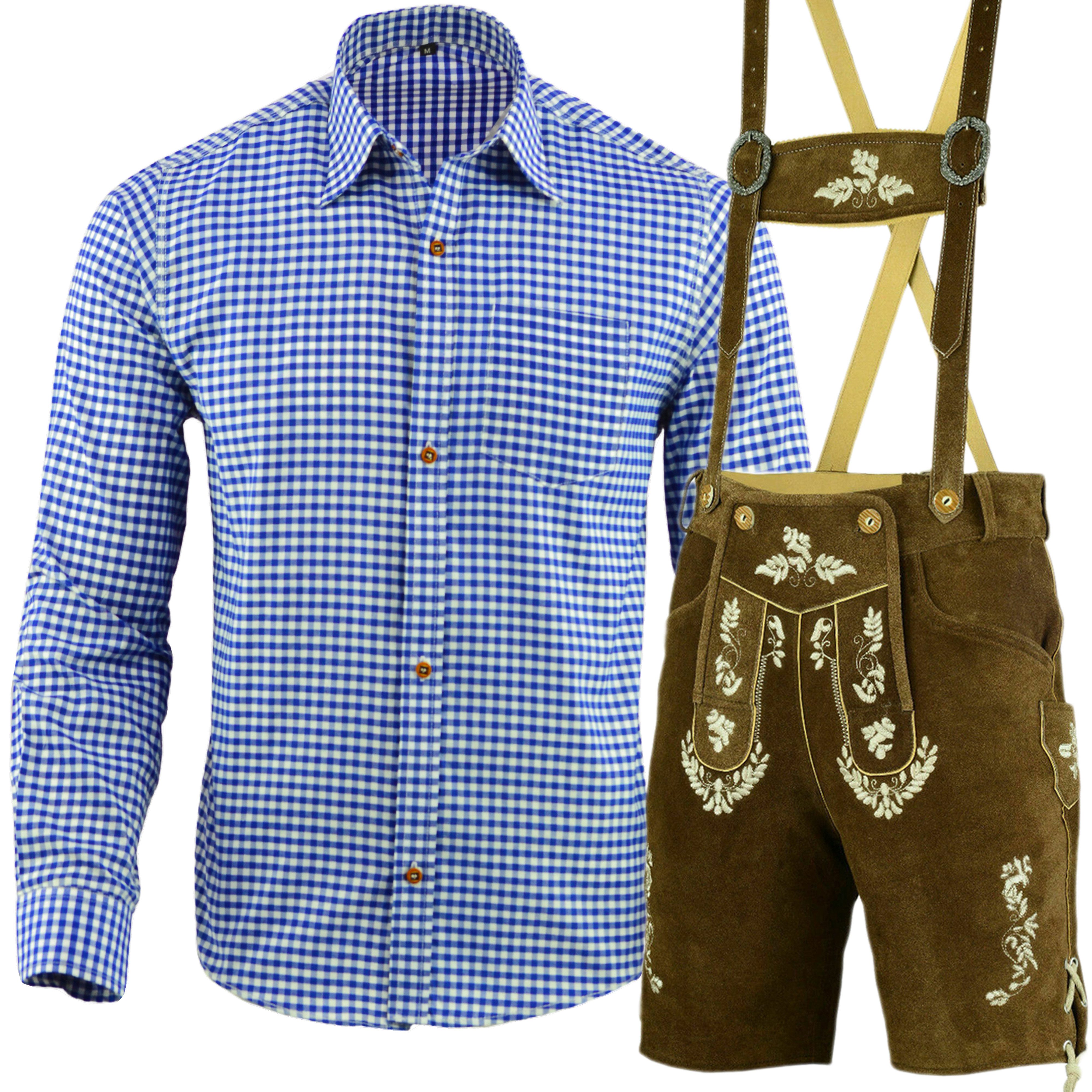 Myooka Trachtenlederhose Trachten Set Herren Trachtenlederhose günstig online kaufen