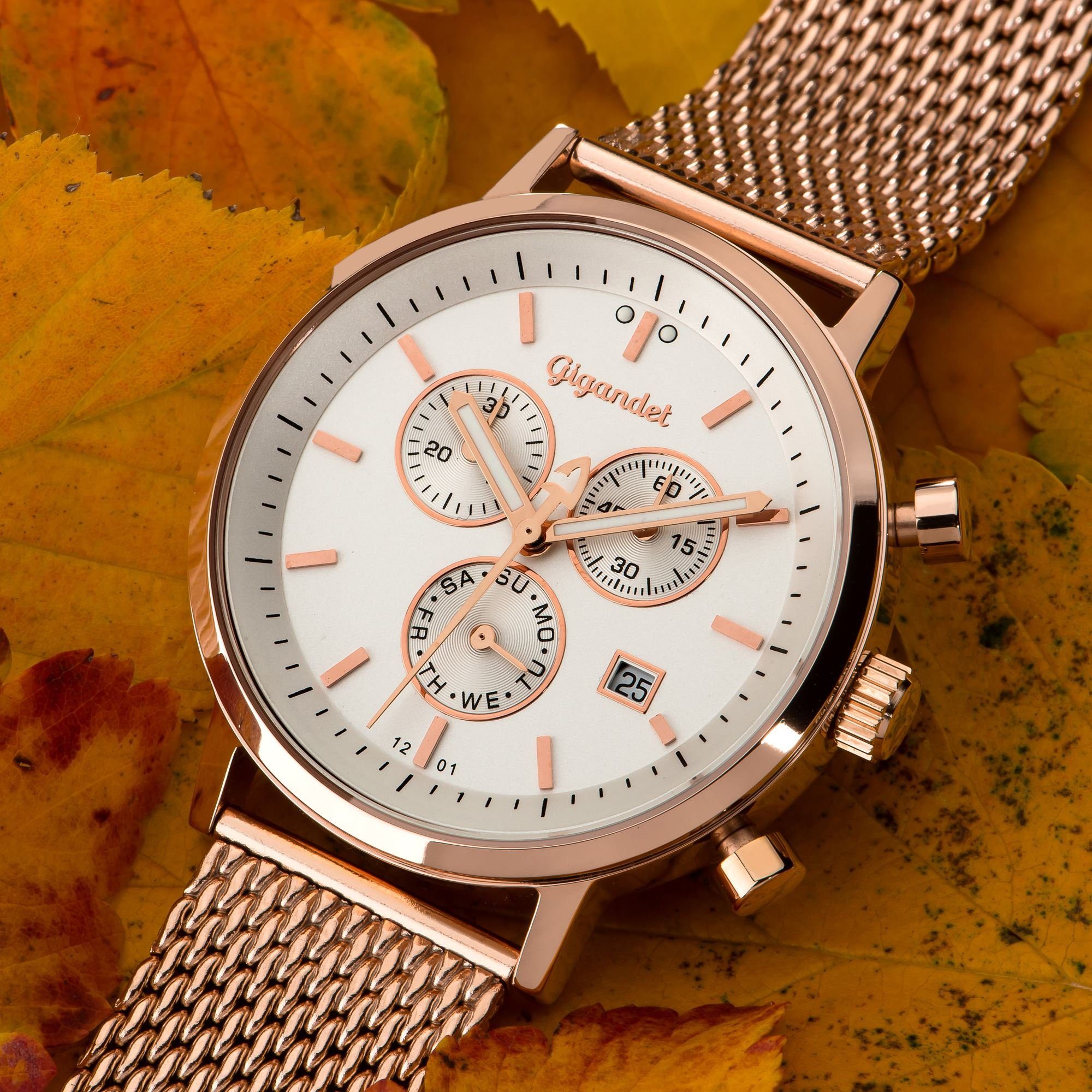 Gigandet Chronograph Classico, Mineralglas, Chronograph, Datumsanzeige, 24-Std. Anzeige