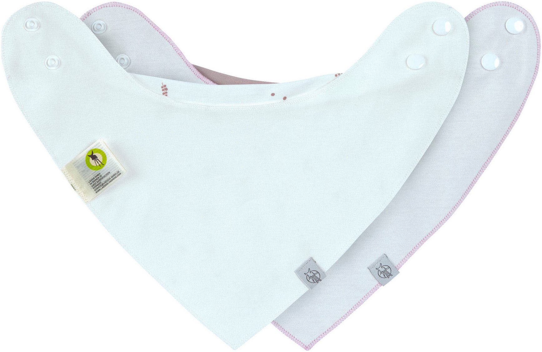 LÄSSIG Dreieckstuch Bandana, Berries, (Set, 2-St), für Babys; wasserdicht