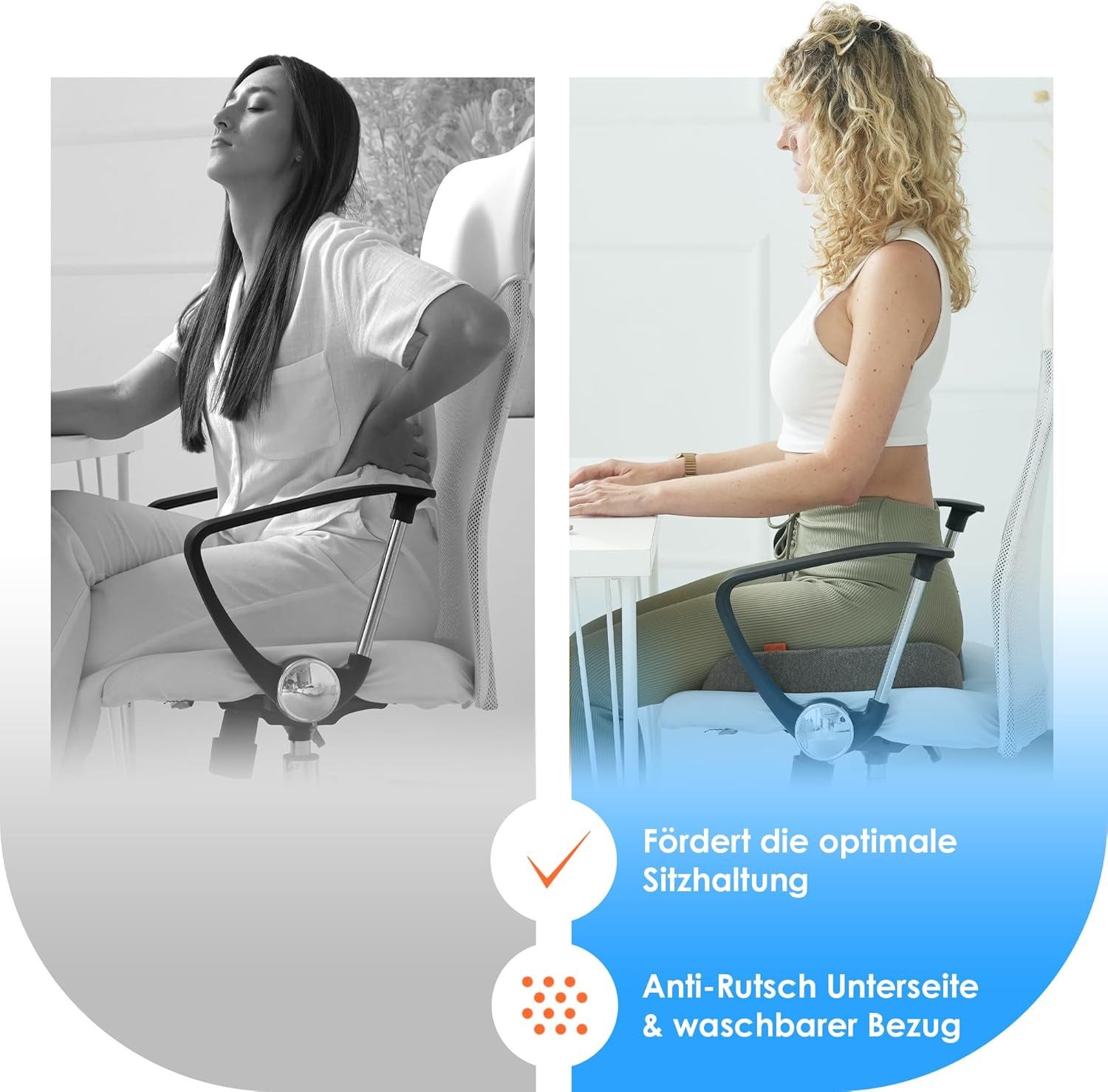 DYNMC you Sitzkissen Bürostuhl - Test SEHR GUT - Sitzring steißbein entlast günstig online kaufen