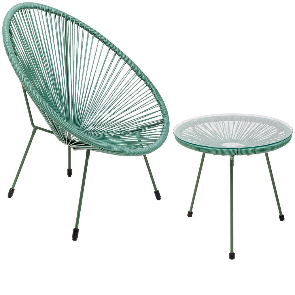 Kare Design Gartenlounge-Set Acapulco, (2-tlg., 1 Sessel, 1 Beistelltisch)