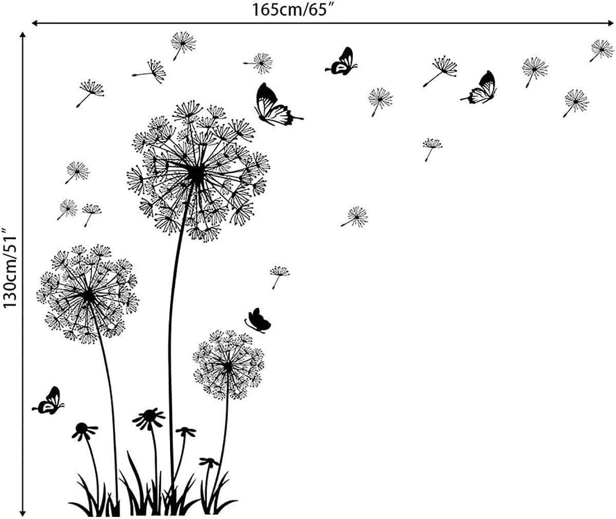 KINSI 3D-Wandtattoo Pusteblume Wanddeko,Pflanzen Schmetterlinge Wandaufkleb günstig online kaufen