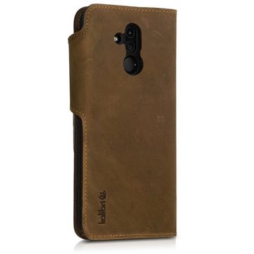 kalibri Handyhülle Hülle für Huawei Mate 20 Lite, Leder Schutzhülle - Handy Wallet Case Cover - Anker Vintage Design