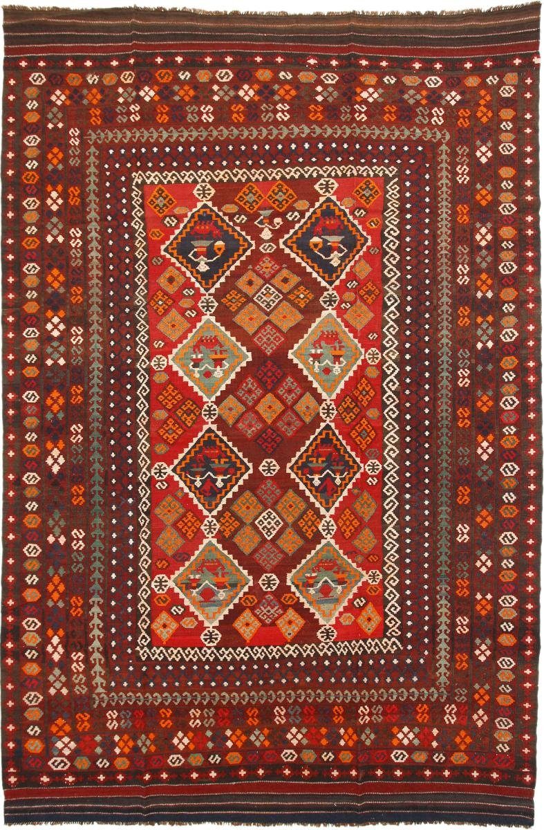 Orientteppich Kelim Afghan Antik 283x419 Handgewebter Orientteppich, Nain Trading, rechteckig, Höhe: 3 mm