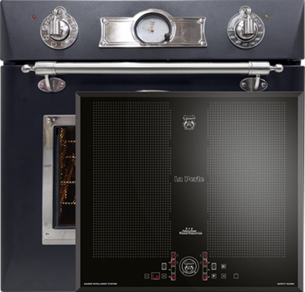 Kaiser Küchengeräte Backofen-Set Herd Set Autark Elektro Backofen 60 cm Autark, Teleskop-System, 67L, 8 Funktionen mit Induktions-Kochfeld 60 cm FREE ZONE mit 2 FLEX Induktions-Zonen EH 6355 Em Sil+KCT 61 FI., mit 1-fach-Teleskopauszug
