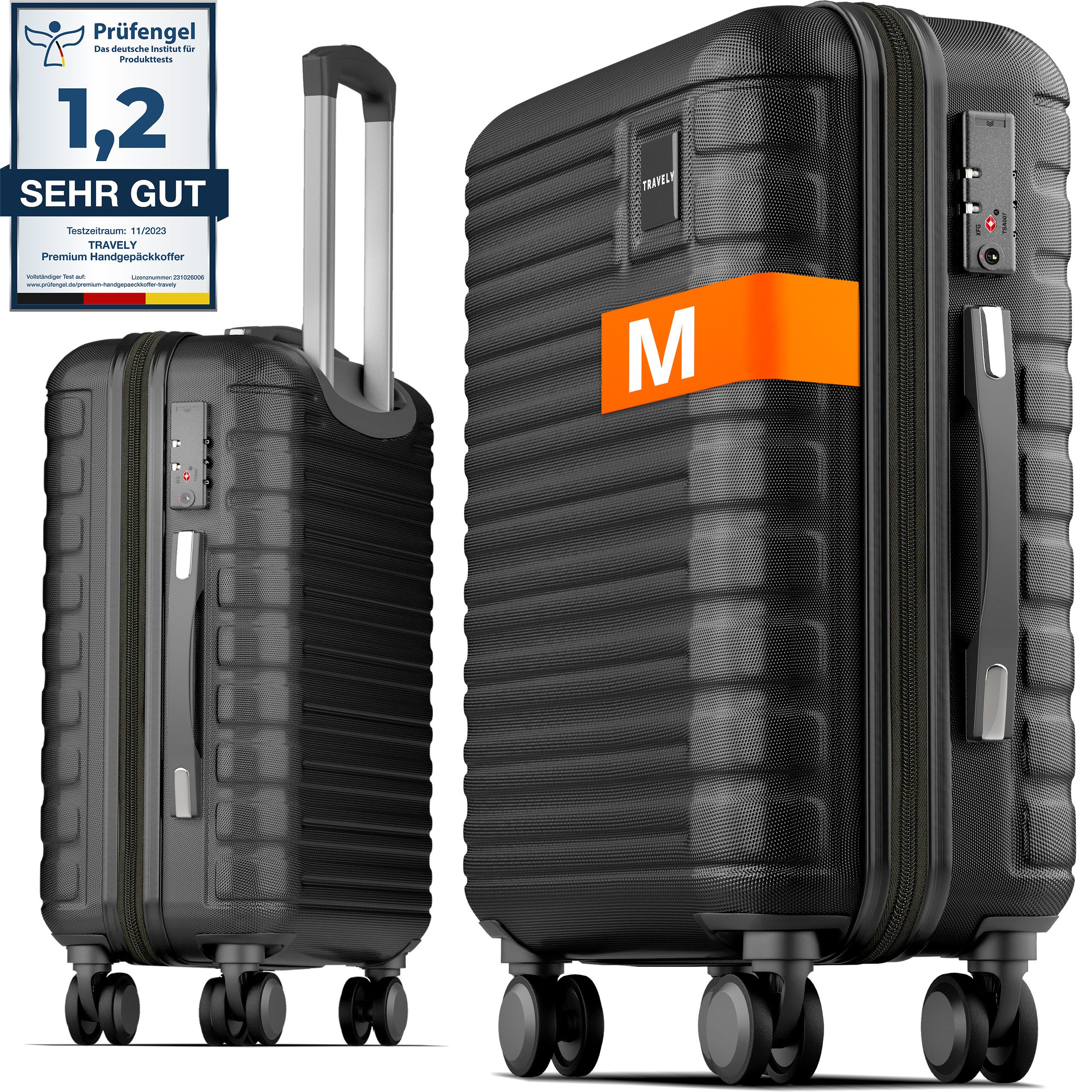 Travely Handgepäck-Trolley Polycarbonat Koffer - Reisekoffer, günstig online kaufen