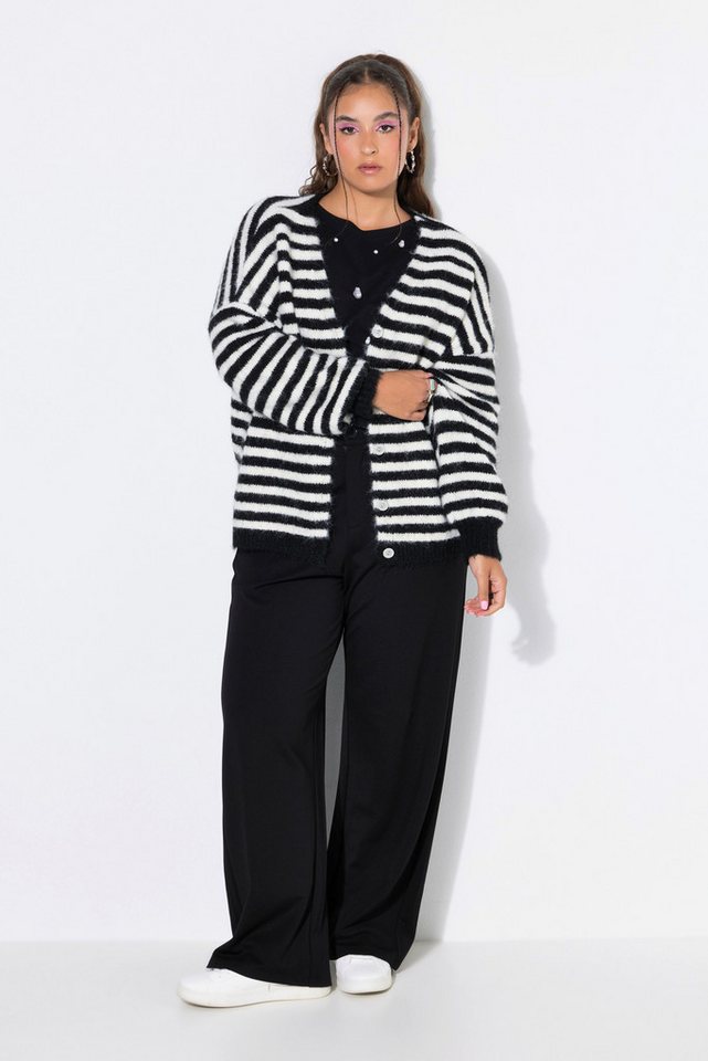 Studio Untold Strickjacke Strickjacke oversized Ringel Langarm