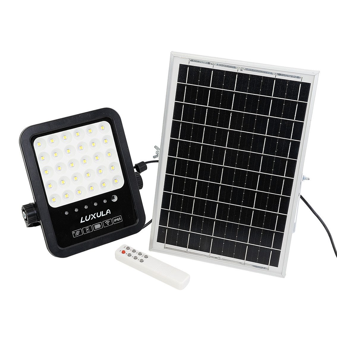 LUXULA LED Solarleuchte LUXULA Solar-Fluter 1650lm 6500K Kaltweiß Solar LED Strahler IP65, Kaltweiß