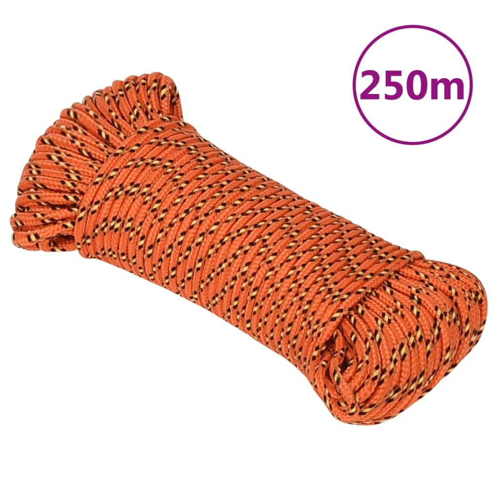 Thumbnail - vidaXL Seil, Bootsseil Orange 4 mm 250 m Polypropylen