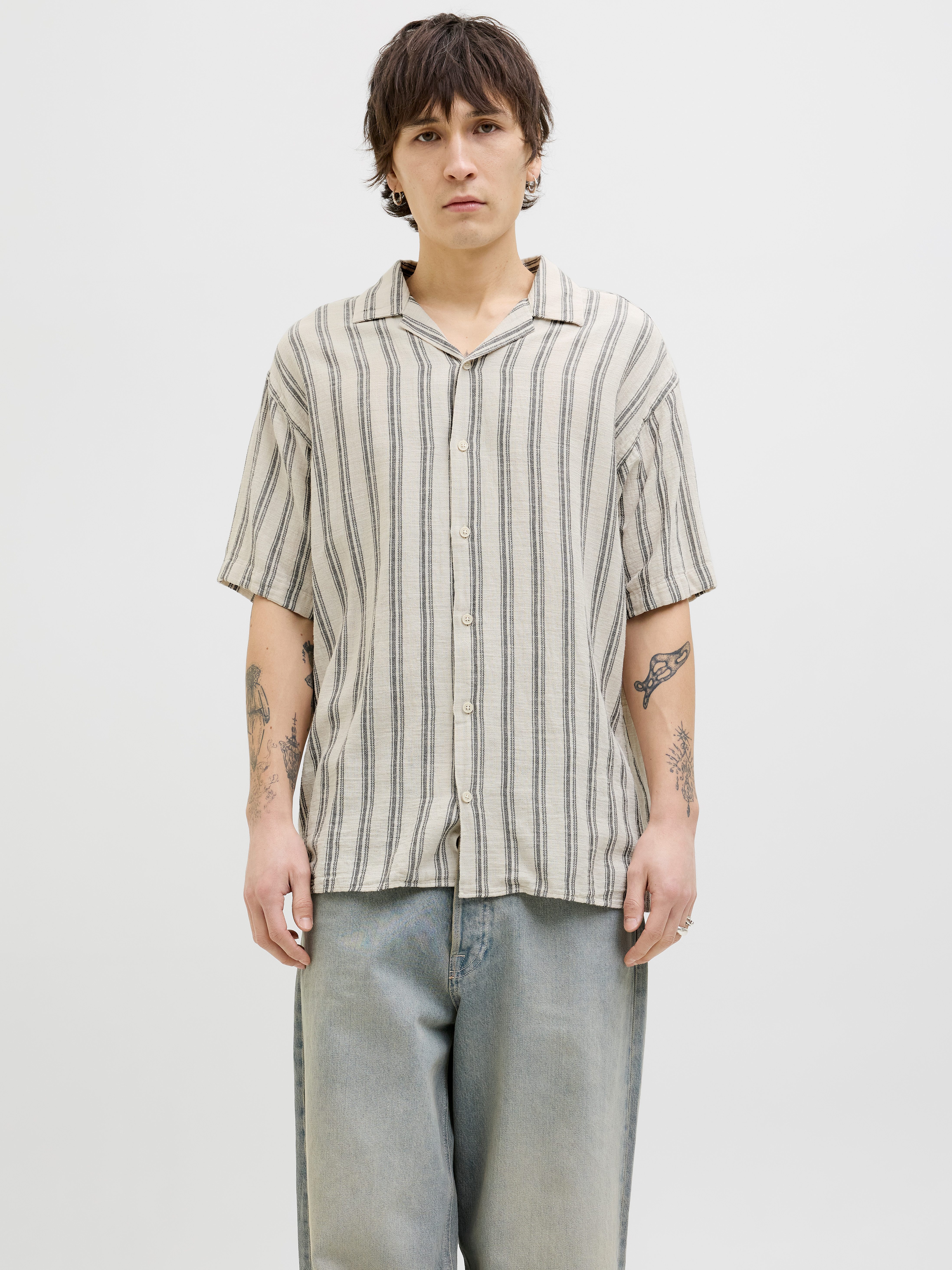 Jack & Jones Kurzarmhemd JJEENZO STRIPE günstig online kaufen