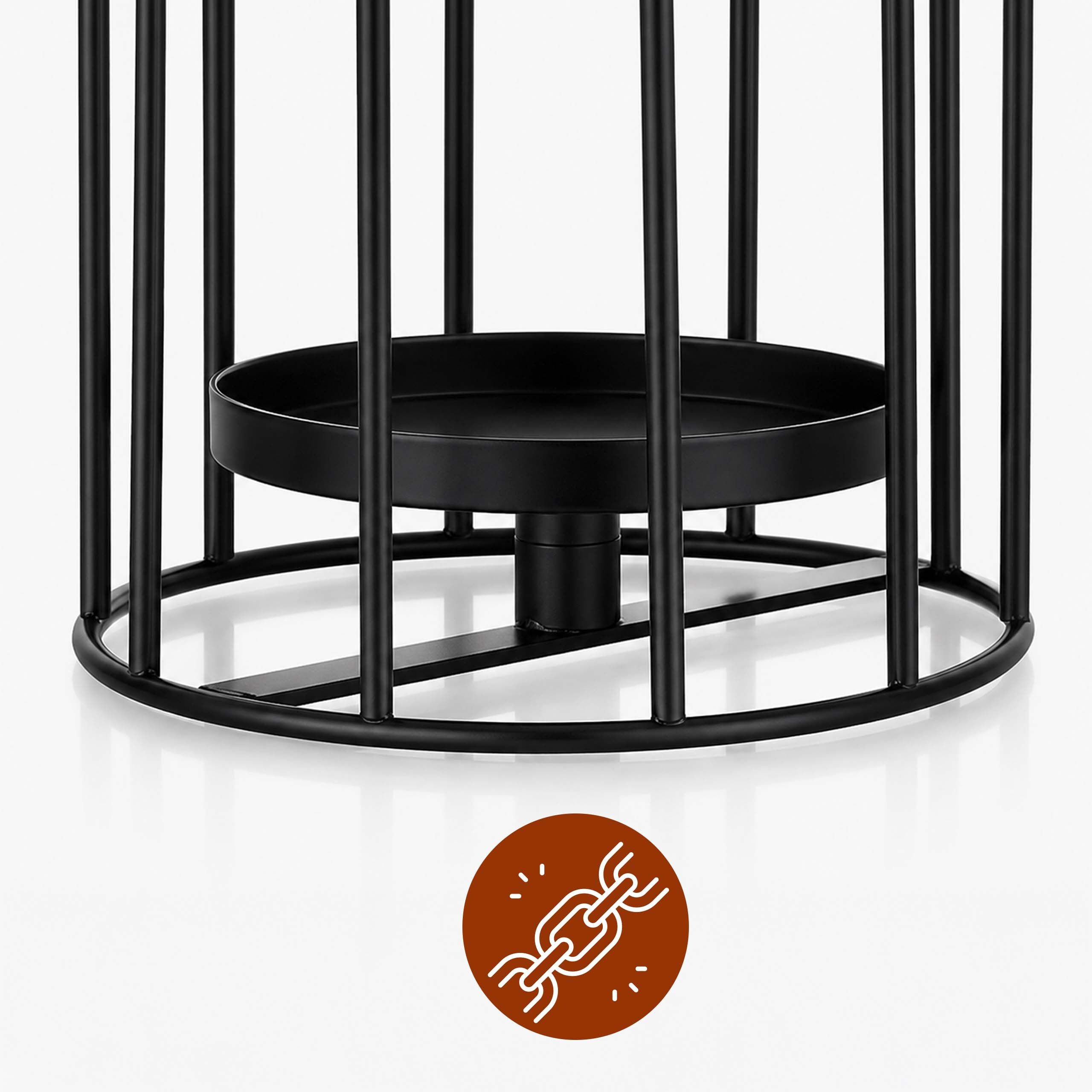 relaxdays Windlicht mit Metallgestell im 2er Set (2 St) – Bild 5 von 5