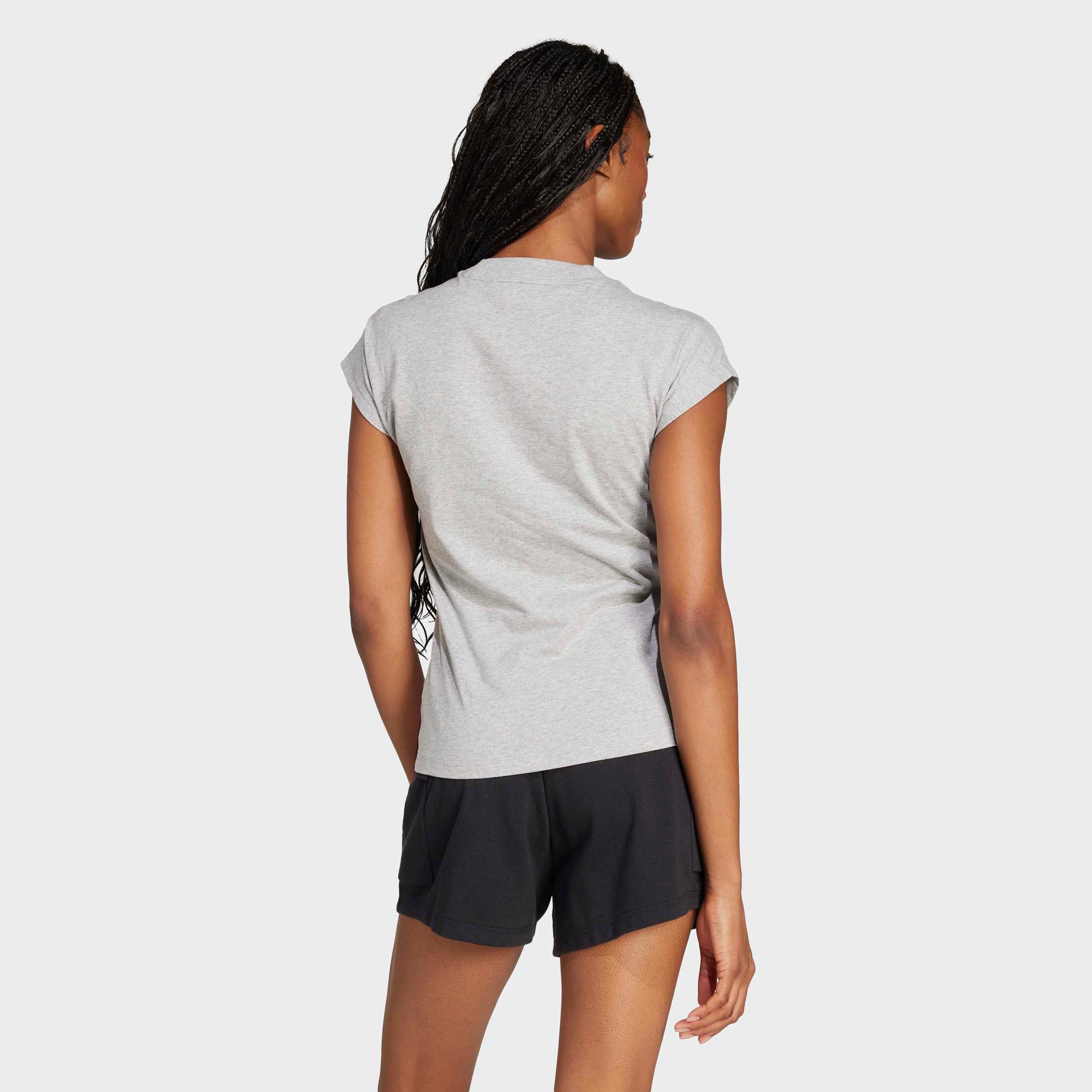 adidas Sportswear T-Shirt ESSENTIALS LINEAR COTTON sportlicher Stil, Kurzarm, ohne Verschluss, aus Baumwolle