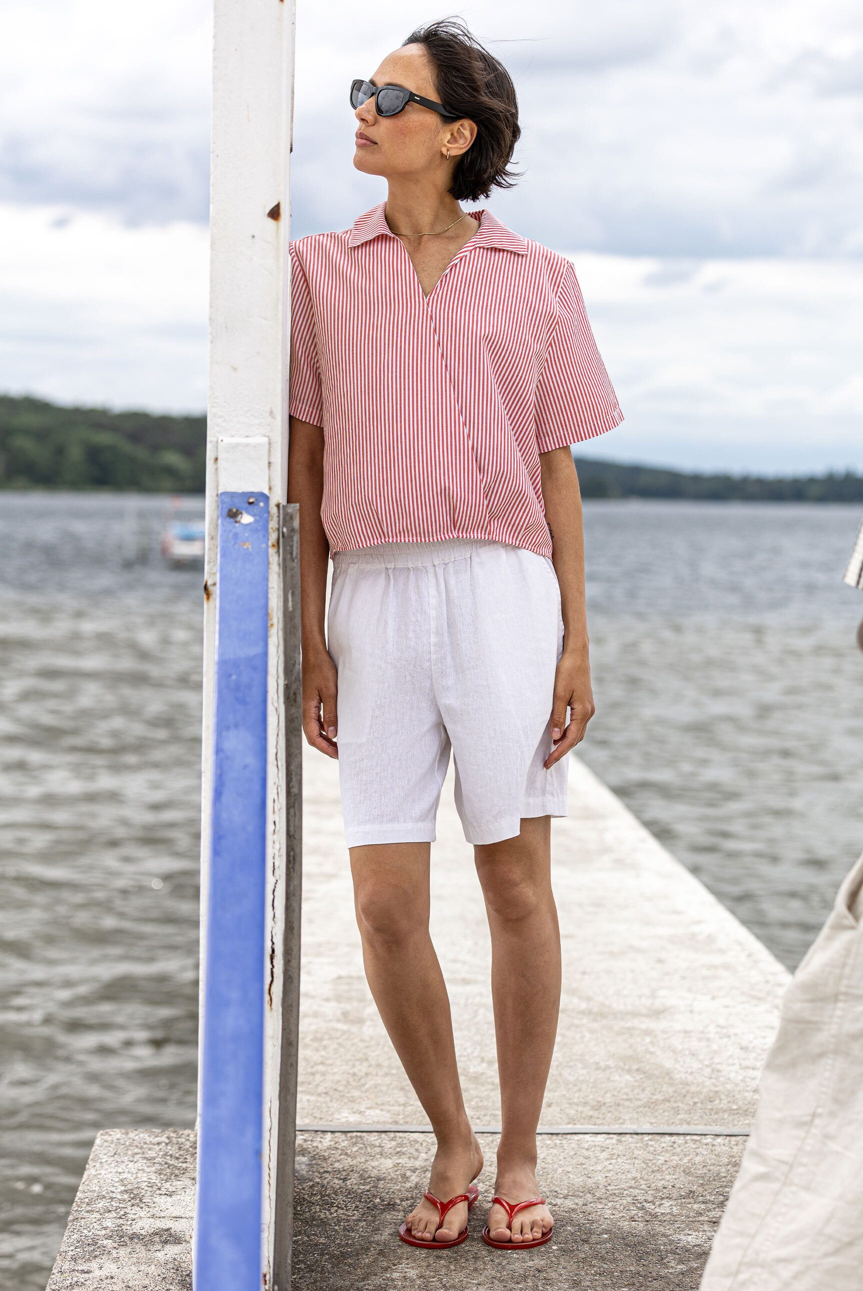 SENSES.THE LABEL Schlupfbluse mit Kellerfalte im Rücken