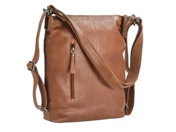 Greenburry Umhängetasche Soft Washed, Schultertasche mit 2in1 Funktion, als Tasche oder Rucksack zu tragen