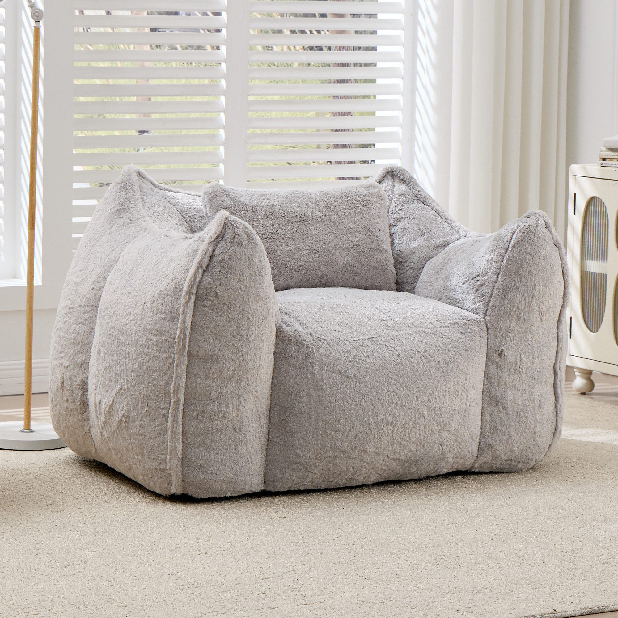 CANMOV Relaxsessel Sessel mit Hocker, Einzelsessel für Wohnzimmer (Relaxsessel mit Hocker), Kleiner Sessel mit einem kissen und ergonomischen Armlehnen