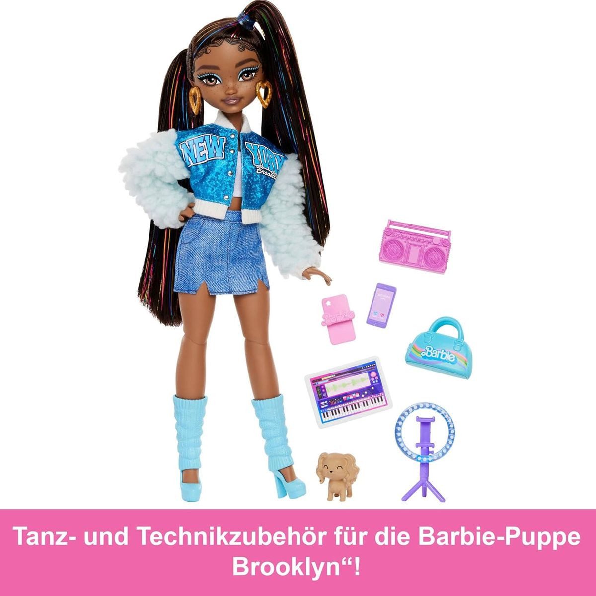 Mattel® Anziehpuppe Mattel HYC22 - Barbie - Dream Besties - Modepuppe Brooklyn" mit Acces"