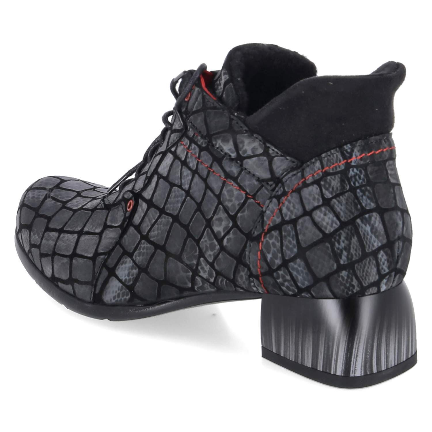 Simen Simen 7013A Grau Damen Rauleder grey Schnürstiefel