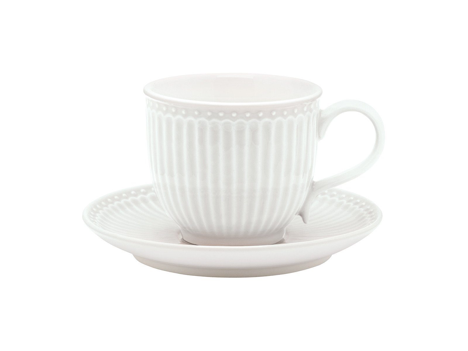 Tasse Alice Tasse mit Untertasse white 8,5 cm