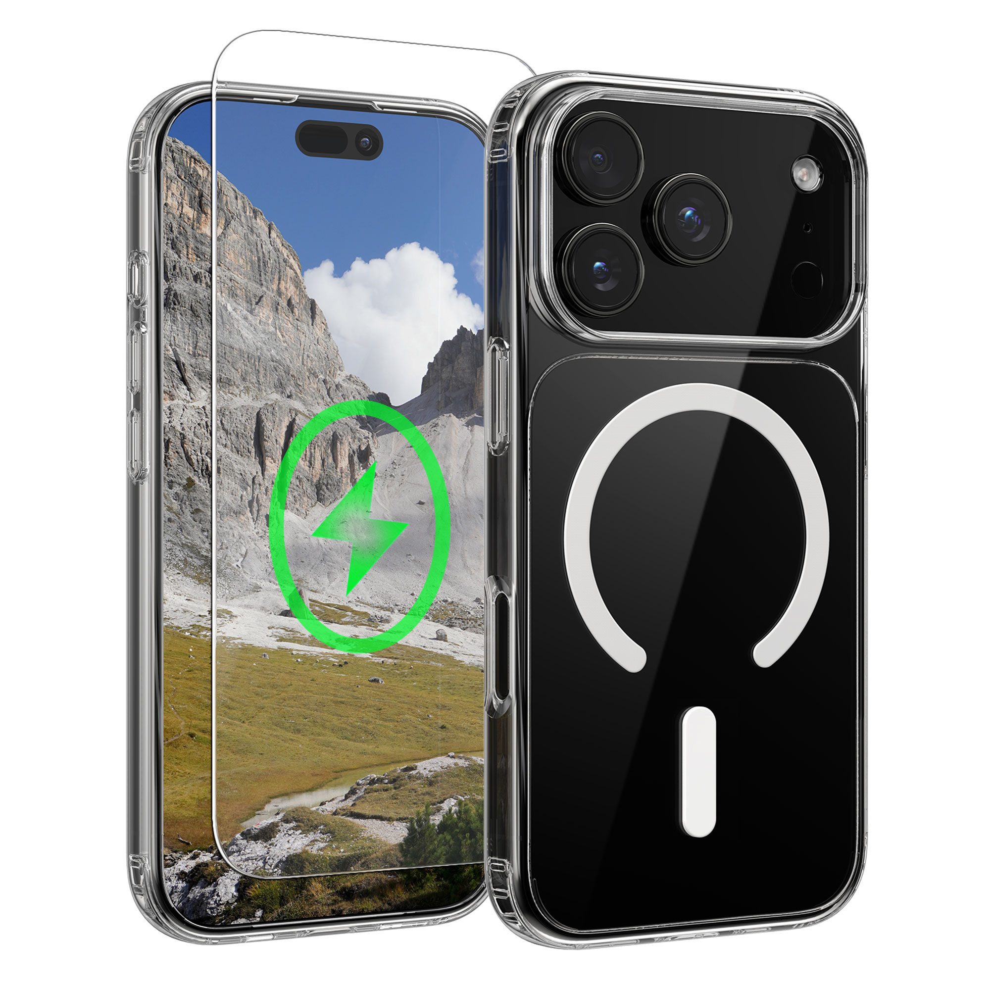 Oakshield Smartphone-Hülle Transparent Case für Apple iPhone 18 Pro Max / iPhone 17 Pro Max Hülle, Crystal Clear Handyhülle mit Anti-Vergilbung & 9H Glas Displayschutz