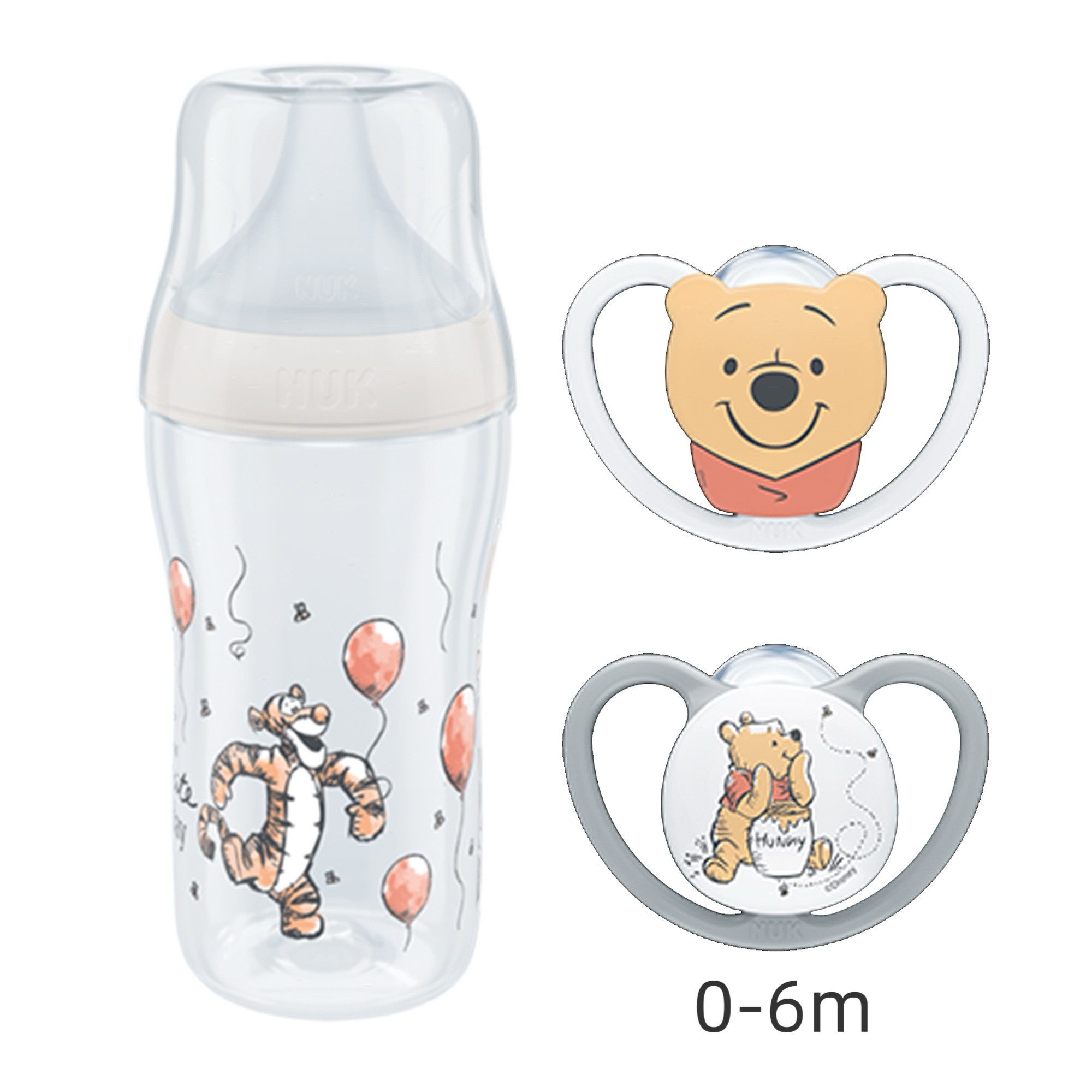 NUK Babyflasche NUK Perfect Match Flasche 3M+ mit Disney Space Schnuller Vorteilset