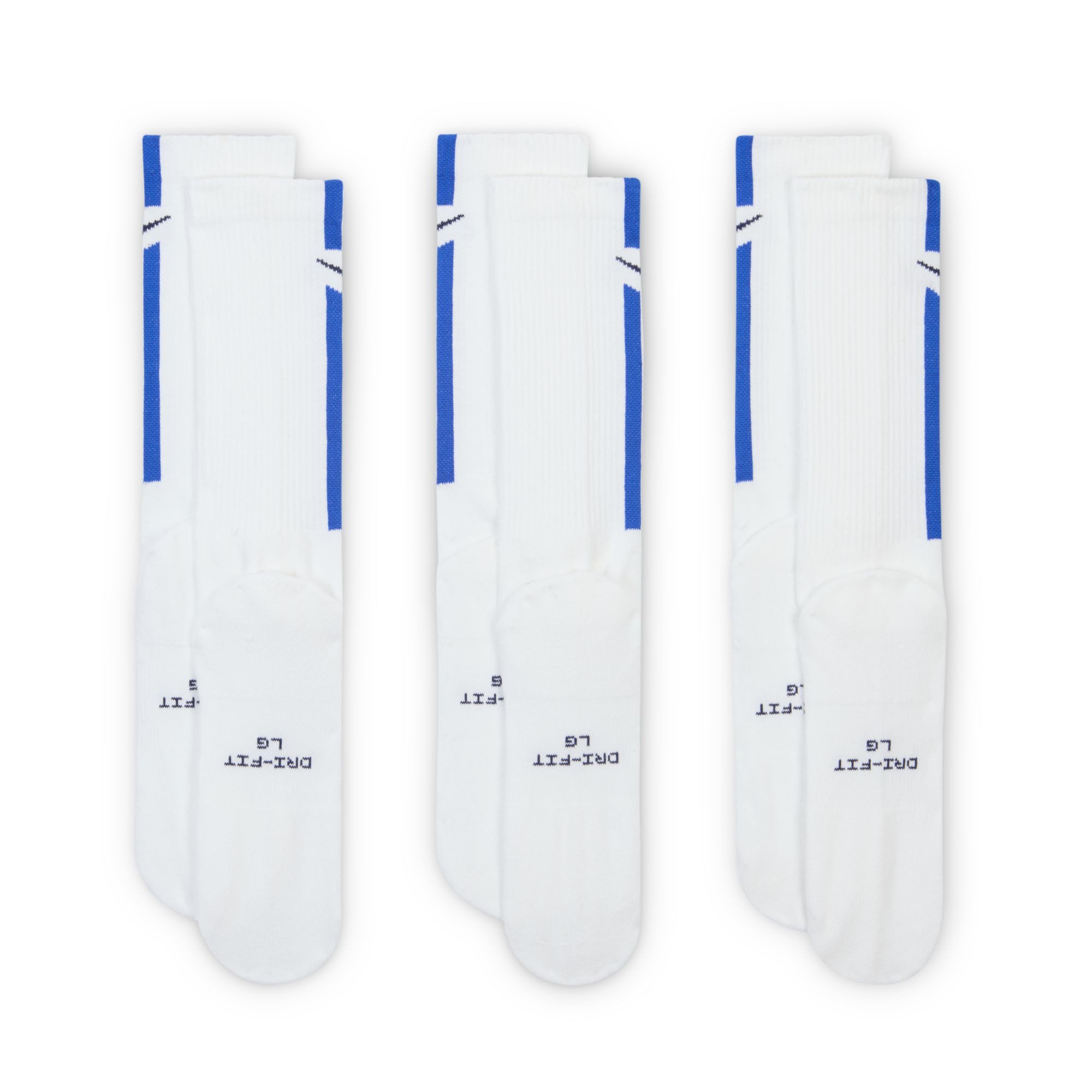 Nike Sportsocken U NK ED ELVD CRW 3P STRIPE 144 für sportliche Aktivitäten, sportlicher Stil, angenehmes Tragegefühl