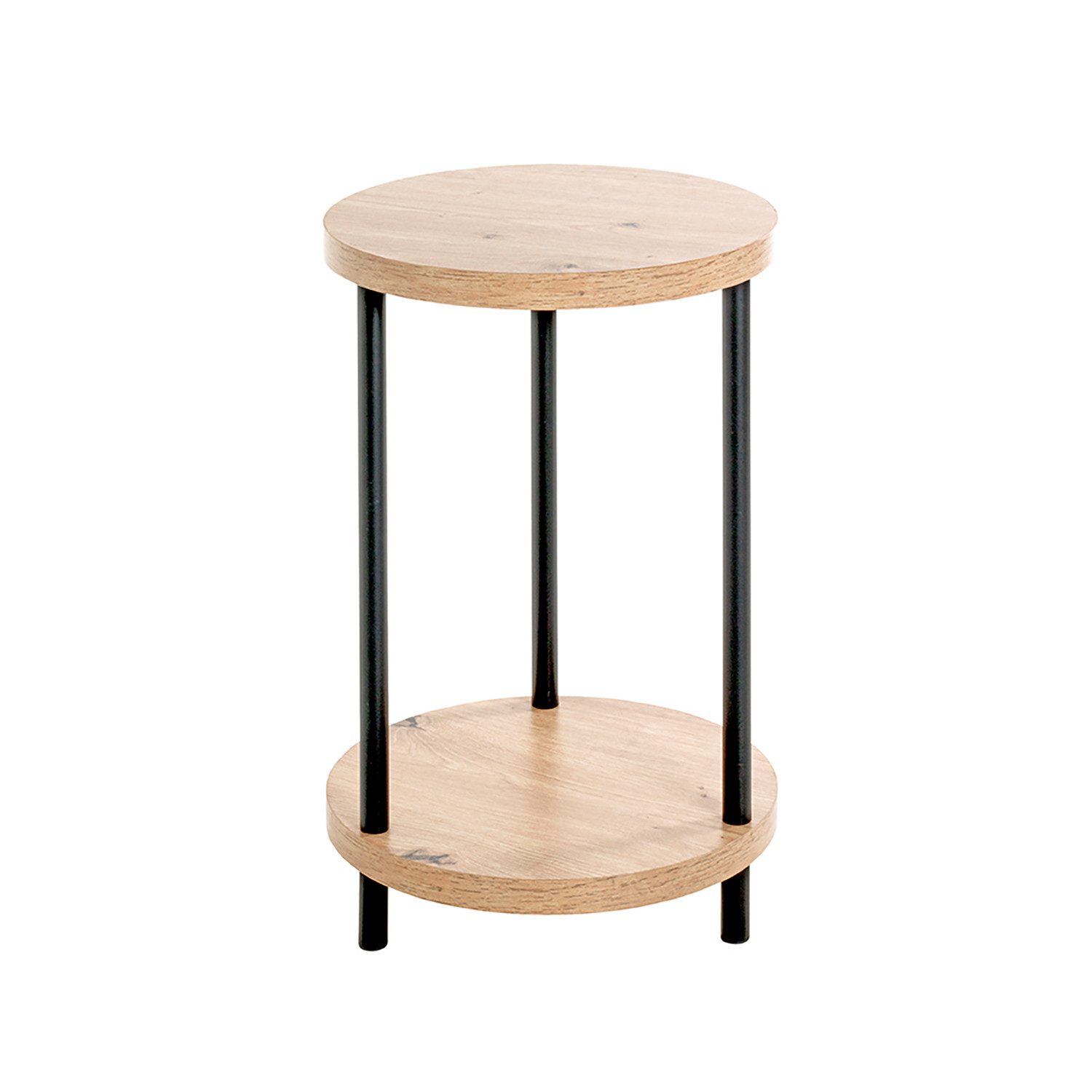 Beistelltisch IMOLA Tisch - eiche-schwarz - MDF, Metall - H. 50cm - Alagetisch