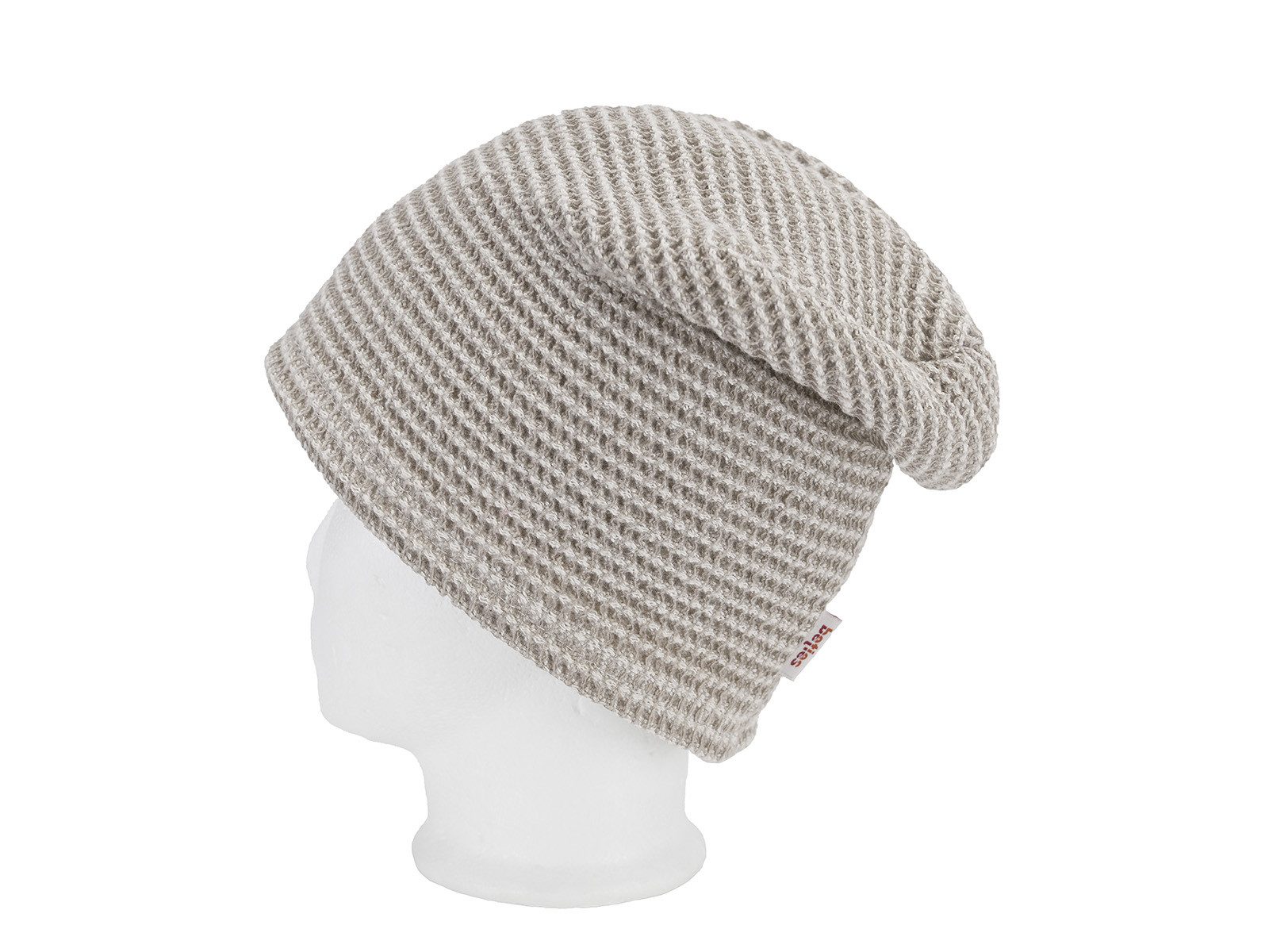 beties Beanie Leinen-Waffelpique Sauna (1-St) Saunahut Saunakappe aus 100% Leinen-Waffel-Pique One-Size taupe-beige