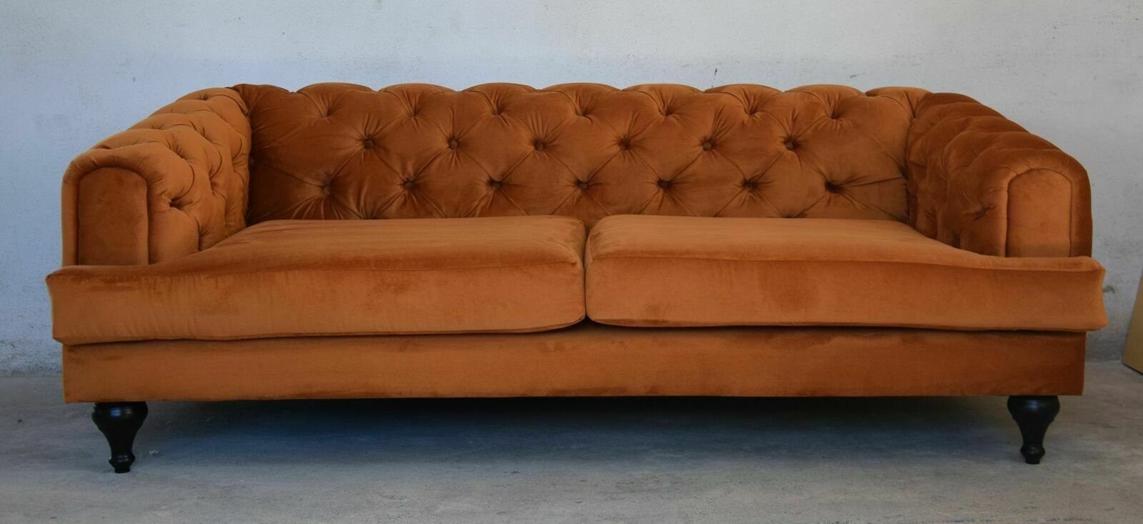 JVmoebel Chesterfield-Sofa, Design Chesterfield Sofagarnitur 4-Sitzer Stoff Couch Sofa Polster