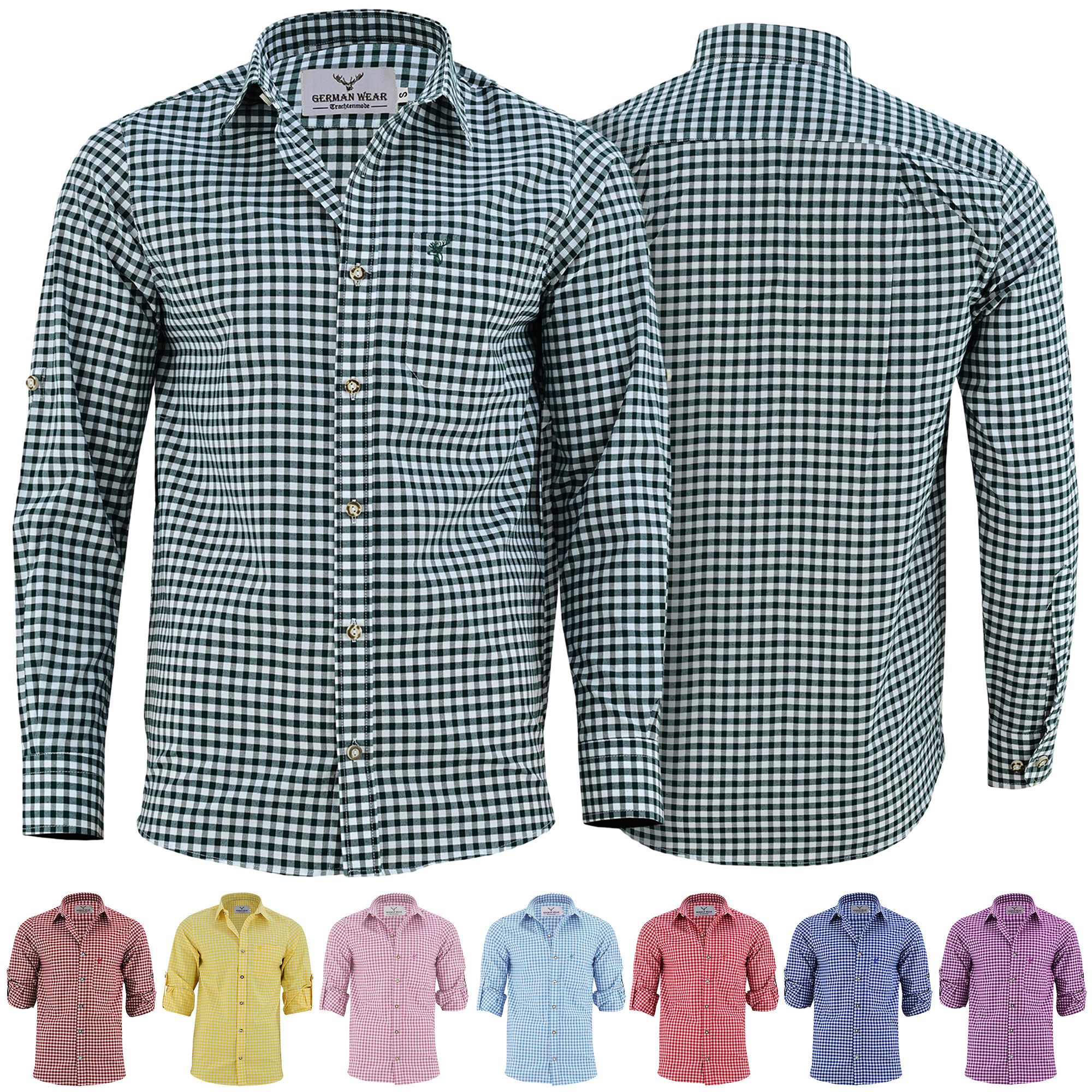 German Wear Trachtenhemd GW120x Trachtenhemd Langarm hemd Trachtenmode Hemd