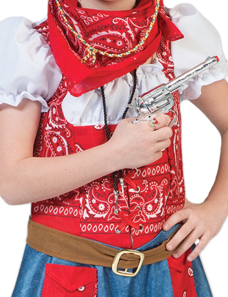 Funny Fashion Cowboy-Kostüm Cowgirl Kostüm "Arizona" für Mädchen - Blau Rot