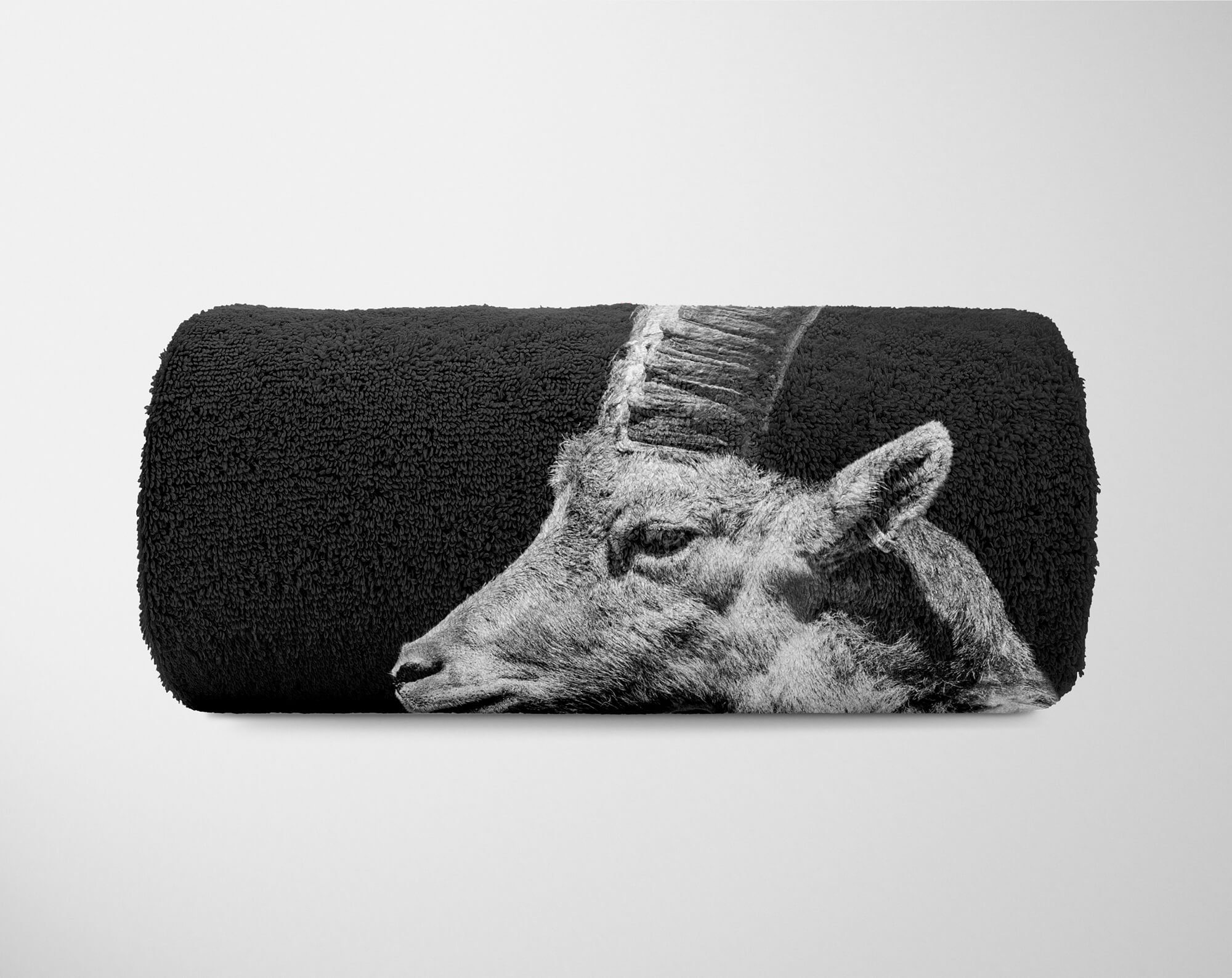 Handtücher mit Tiermotiv Strandhandtuch Baumwolle-Polyester-Mix Bock, Ziegenbock Kuscheldecke Saunatuch Handtuch Handtuch (1-St), Art Sinus