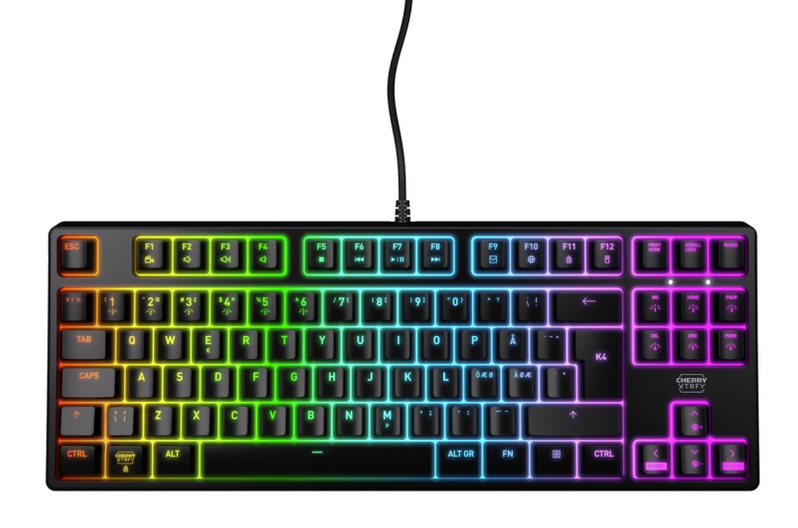 Cherry XTRFY K4V2 - Tastatur - RGB - 80% - TKL Tastatur