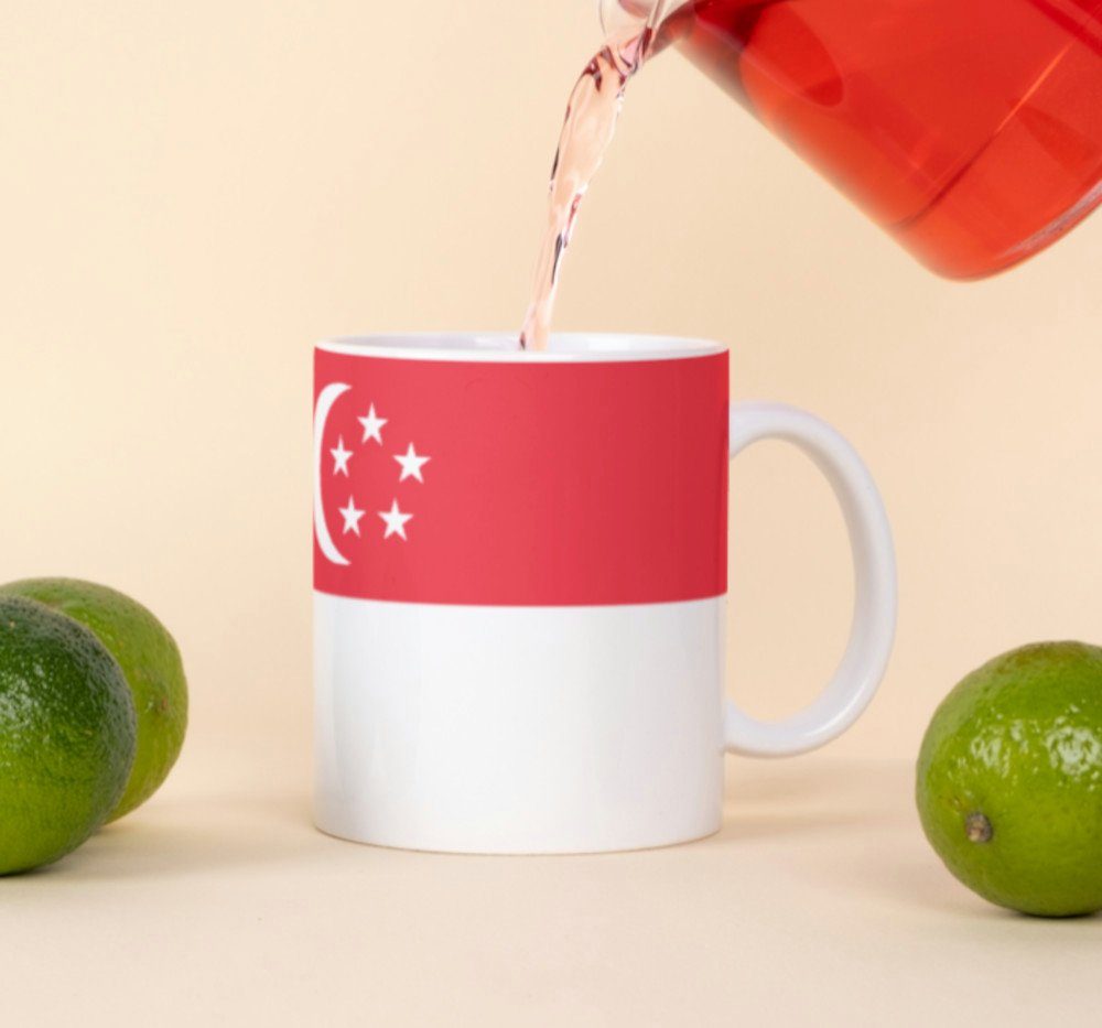 Tinisu Tasse Singapur Kaffeetasse Flagge Pot Kaffee Tasse National Becher Cup Büro