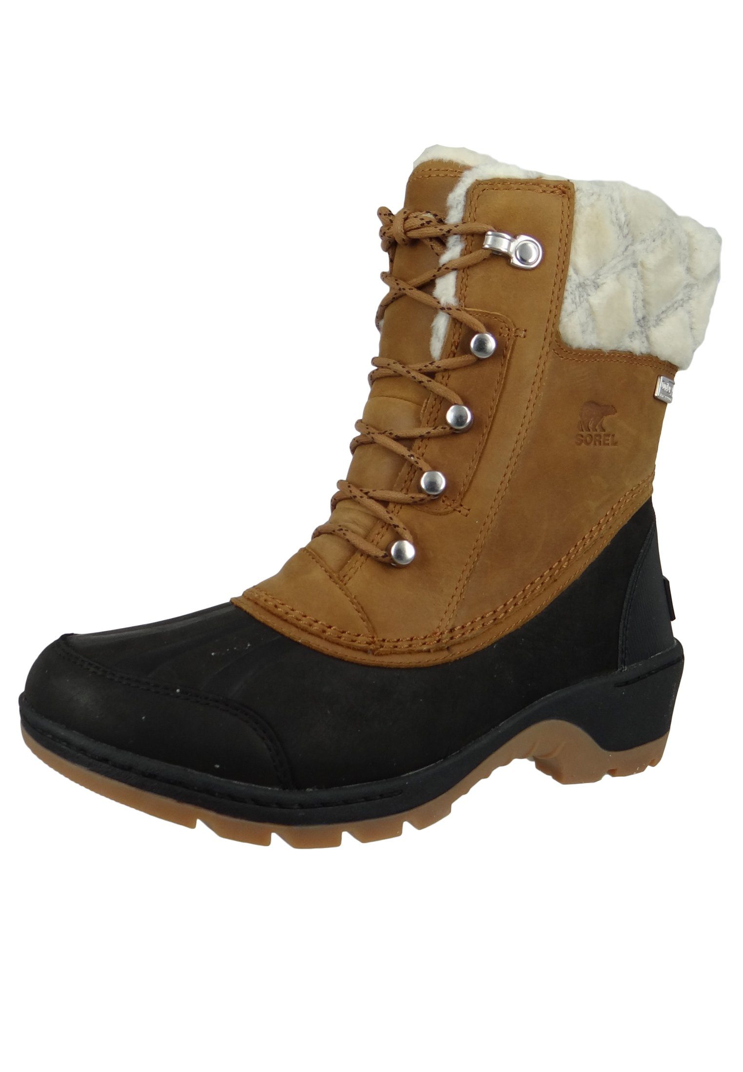 Schuhe Schnürstiefeletten Sorel NL2982-224 Whistler Mid Camel Brown Black Stiefelette