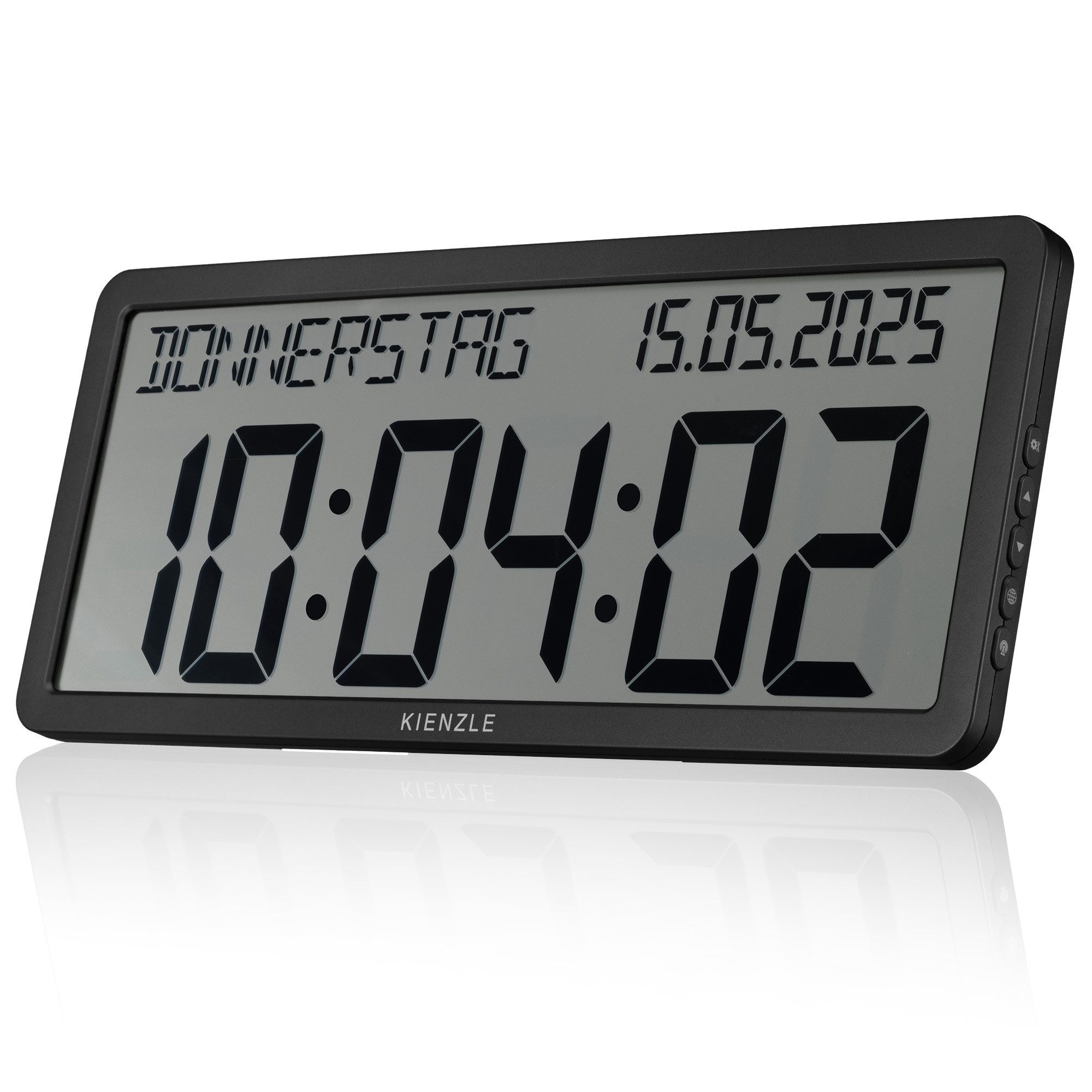 Kienzle Wanduhr Funk-Wanduhr mit Datumsanzeige Schwarz