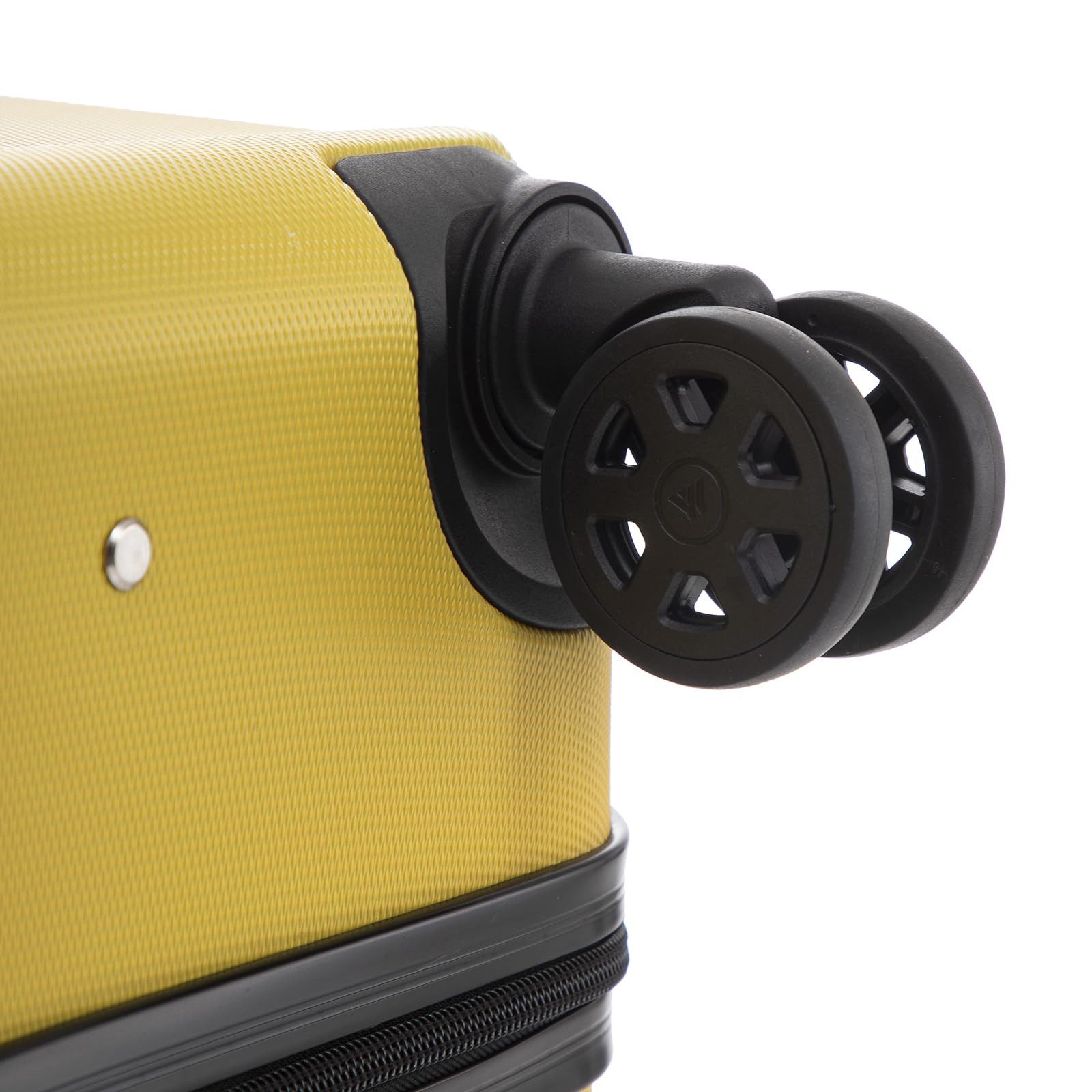 YONSLY Kofferset Reisekoffer-Set aus ABS und Aluminium mit Größen S, M, L und XL, 4 Rollen, (Spar-Set, 4 tlg., Hartschalen Trolley Set), 360° Doppelrollen, Zahlenschloss und weicher, ergonomischer