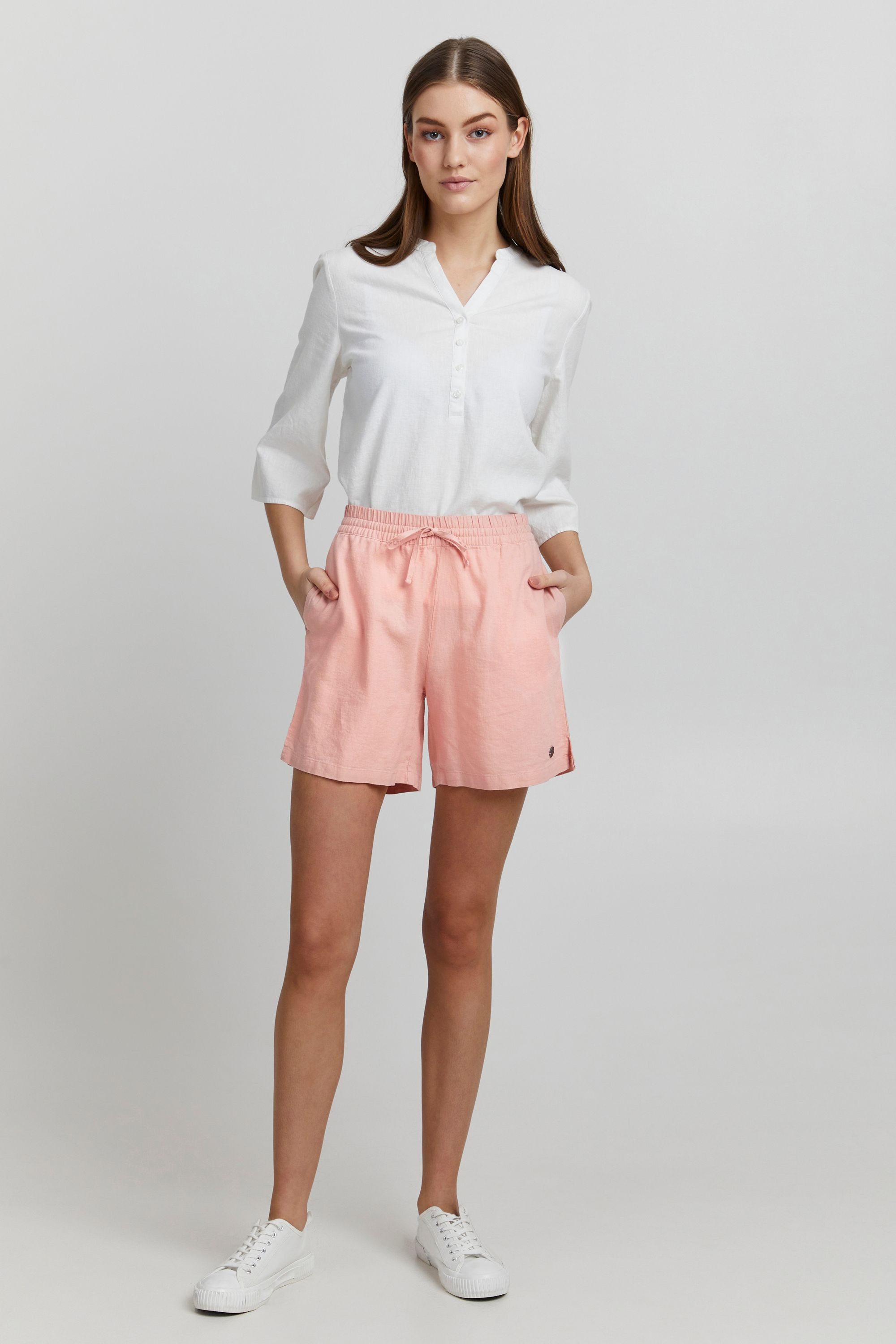 OXMO Shorts OXAlgea Kurze Hose aus Leinenmix