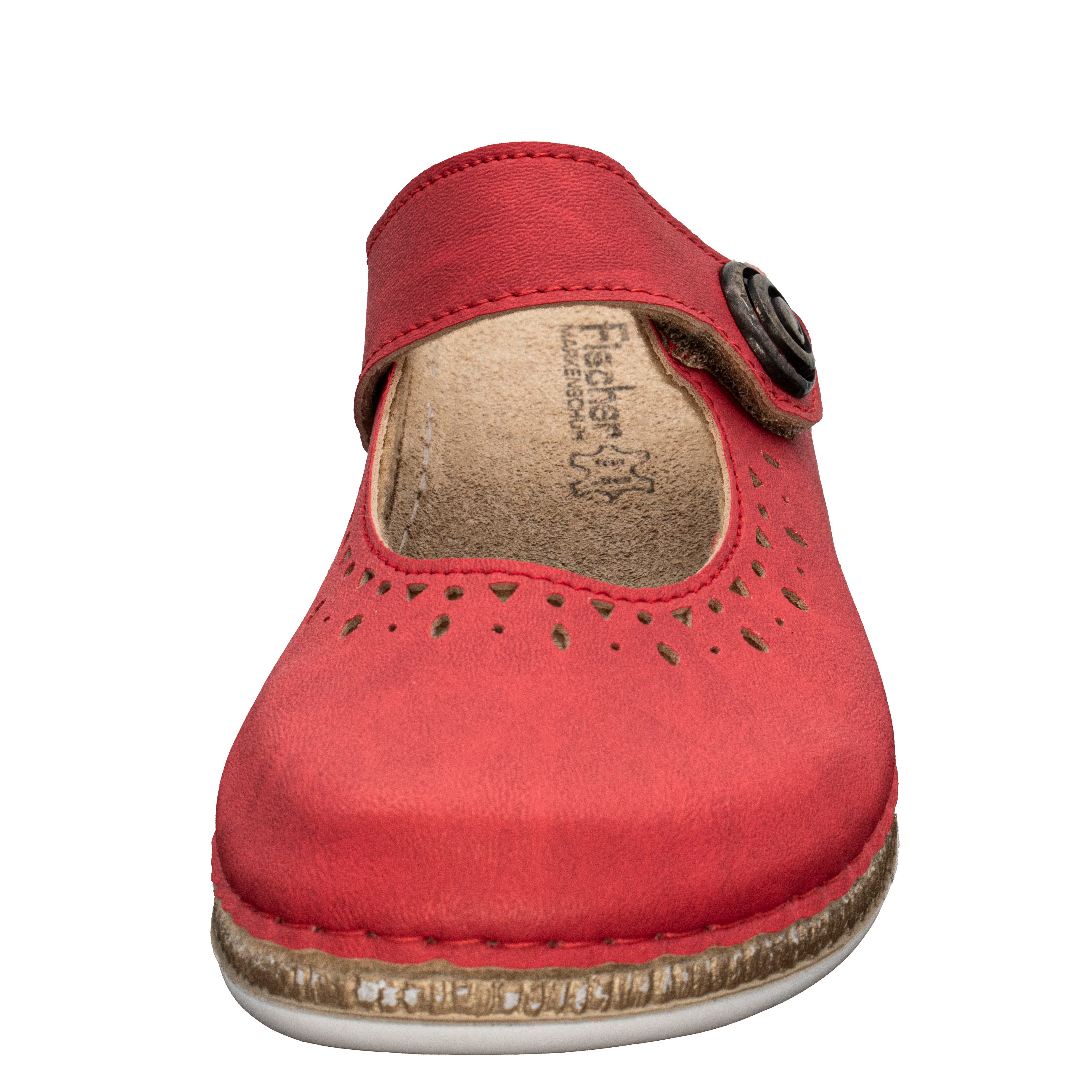 Fischer-Markenschuh Tanja Pantolette aus Vegano (Lederimitat), mit Fleecefutter, mit gepolsterem Lederfußbett – Bild 4 von 5
