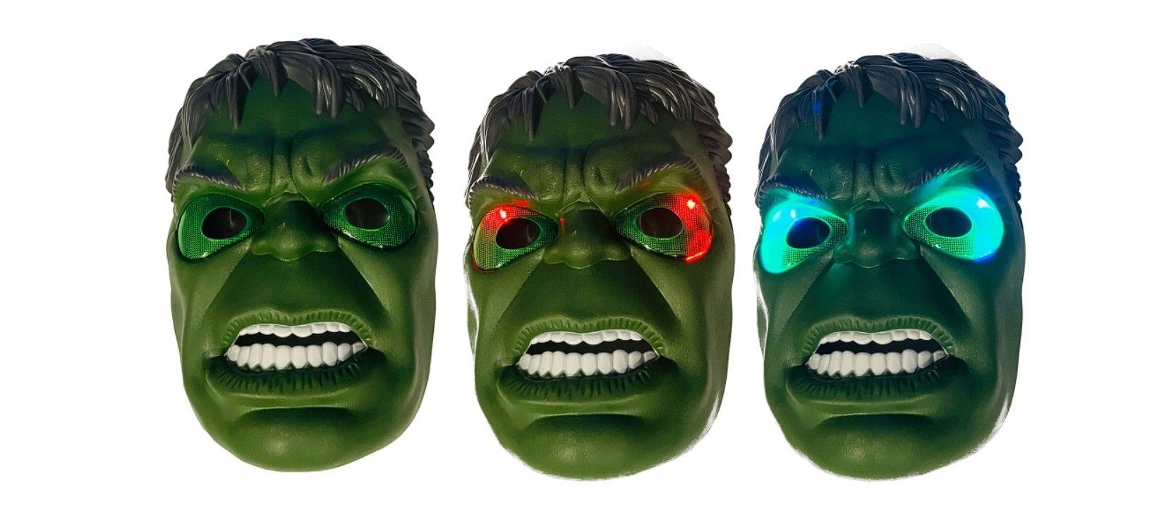 Festivalartikel Verkleidungsmaske Hulk LED Maske Avengers, Leuchtende Augen, Ideal für Partys, (1-tlg)